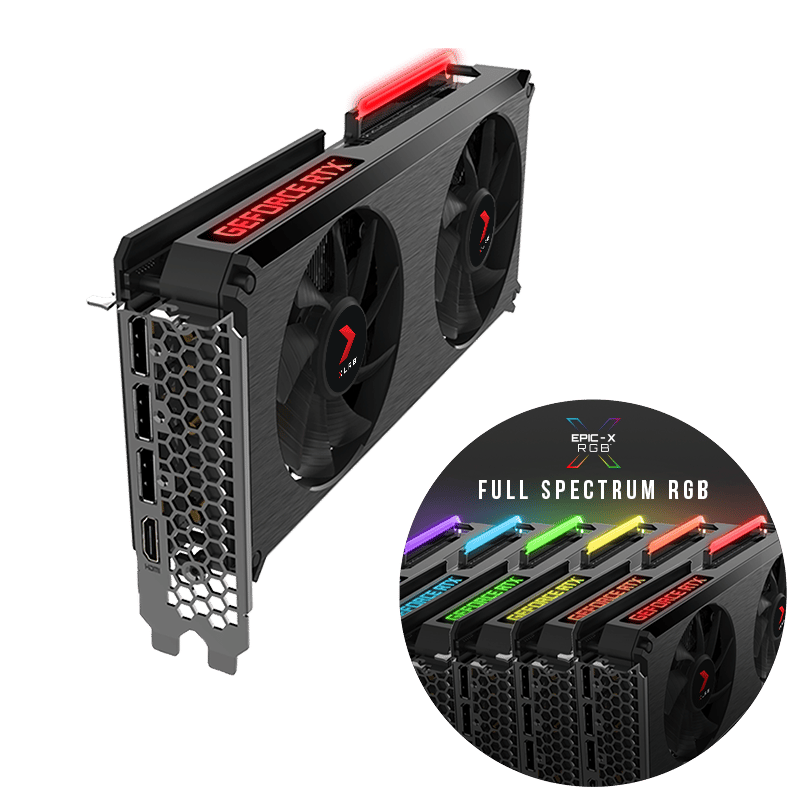 PNY GeForce RTX™ 3060 12GB XLR8 Gaming REVEL EPIC-X RGB™ Dual Fan Edition