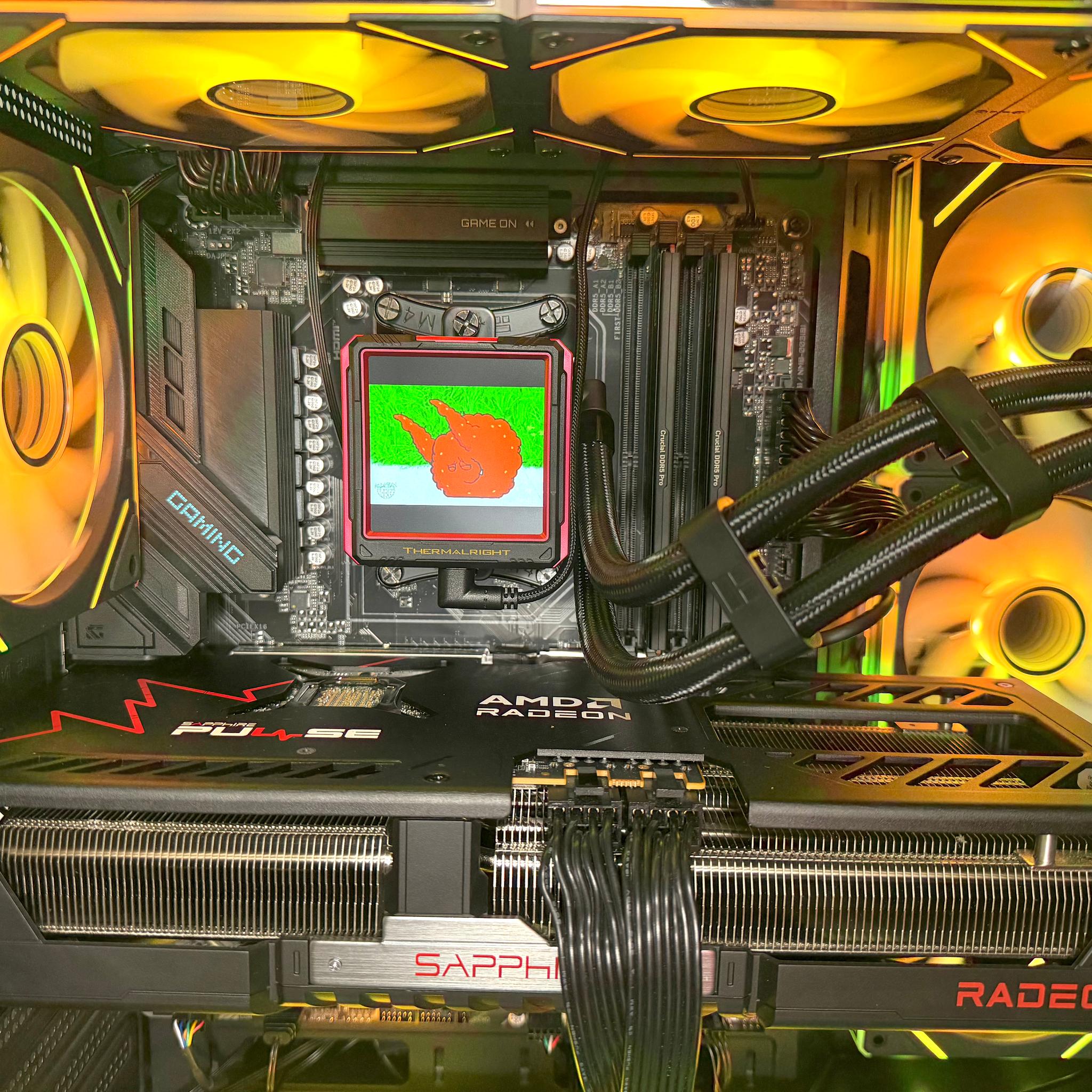 Insane 7800X3D | 9070XT | 48GB DDR5 | 2TB M.2 | LCD Screen AIO Cooler Gaming PC