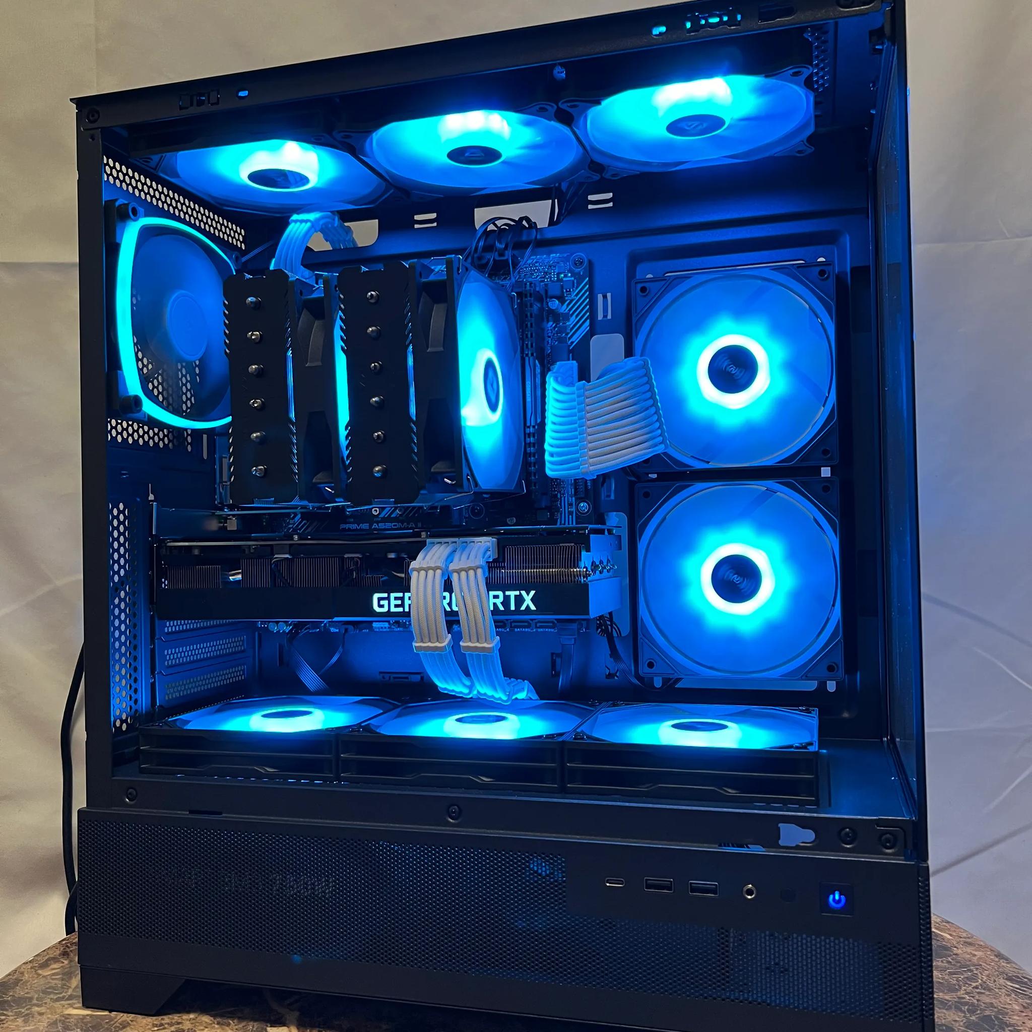 🌊Blue Lagoon🌊 | RTX 3080 PRO PC | Ryzen 5 5700G | 16GB RAM | 1TB SSD | Windows 11 Pro