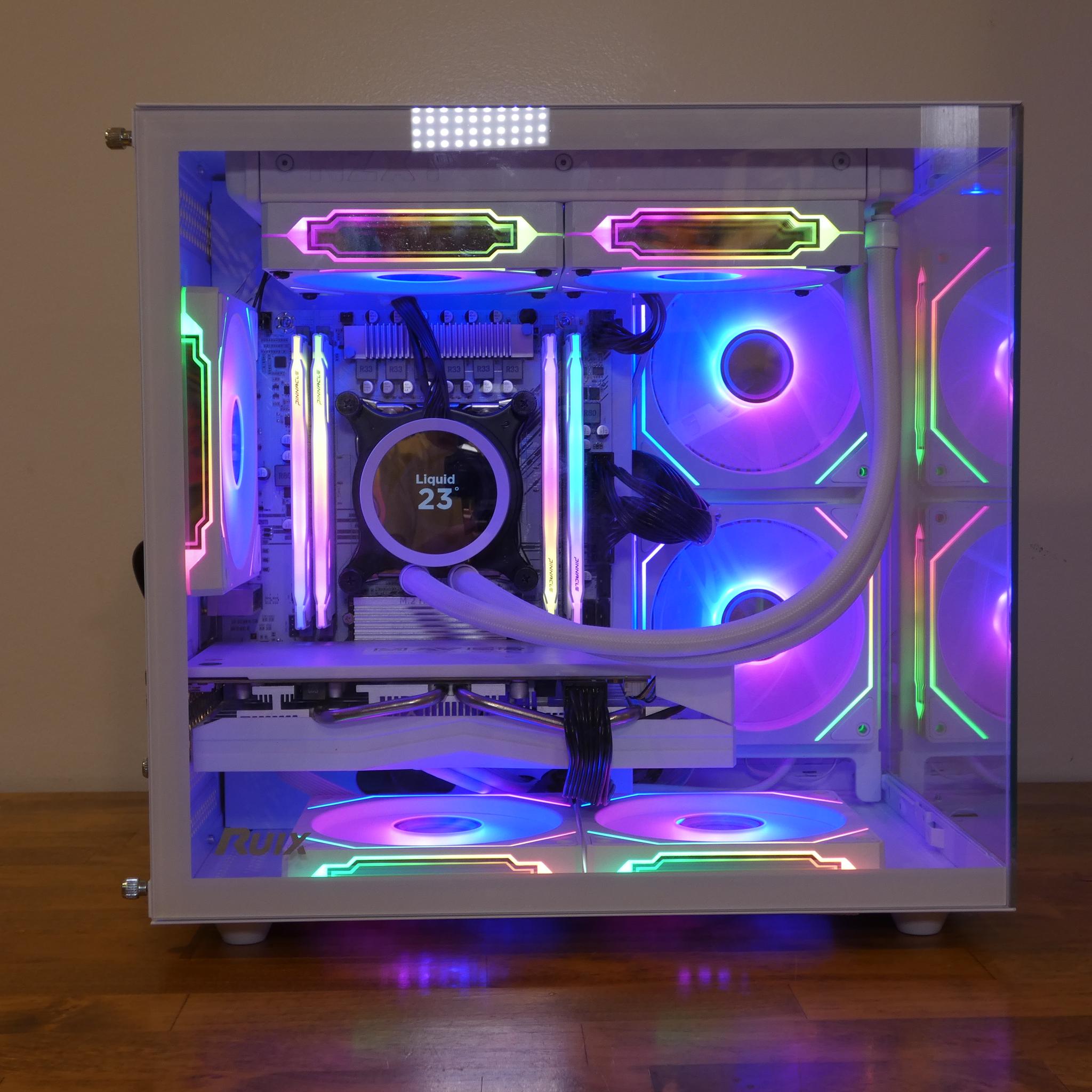 Custom All White Gaming PC | RX 580 8GB | Xeon 12-Core | 32GB RAM | 1TB NVMe SSD | RGB