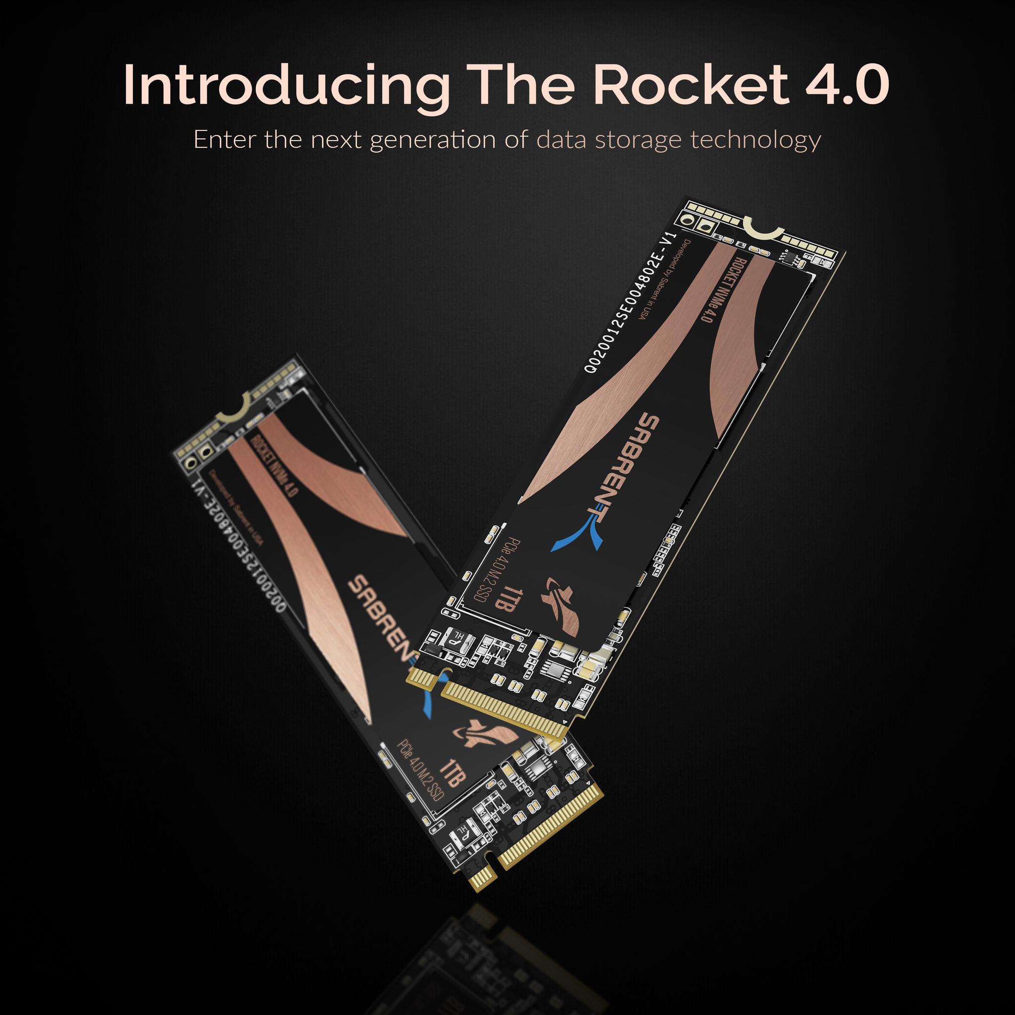 SABRENT 1TB Rocket Nvme PCIe 4.0 M.2 2280 SSD Maximum Performance Solid State Drive (Latest Version)