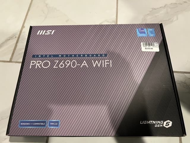 MSI Z690-A PRO WiFi DDR5 Intel LGA 1700 ATX Motherboard