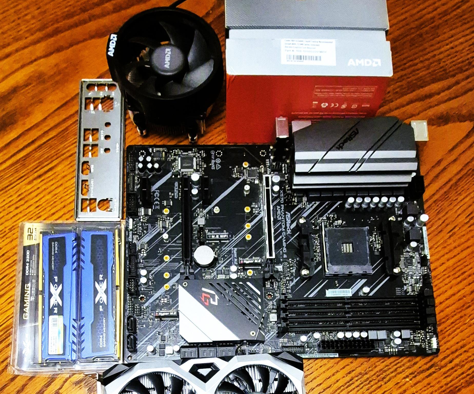 Combo ASRock X570 Phantom Gaming 4, AMD Ryzen 9 3950X CPU, 32GB XPX Gaming RAM, MSI GTX 1650 4GB GPU