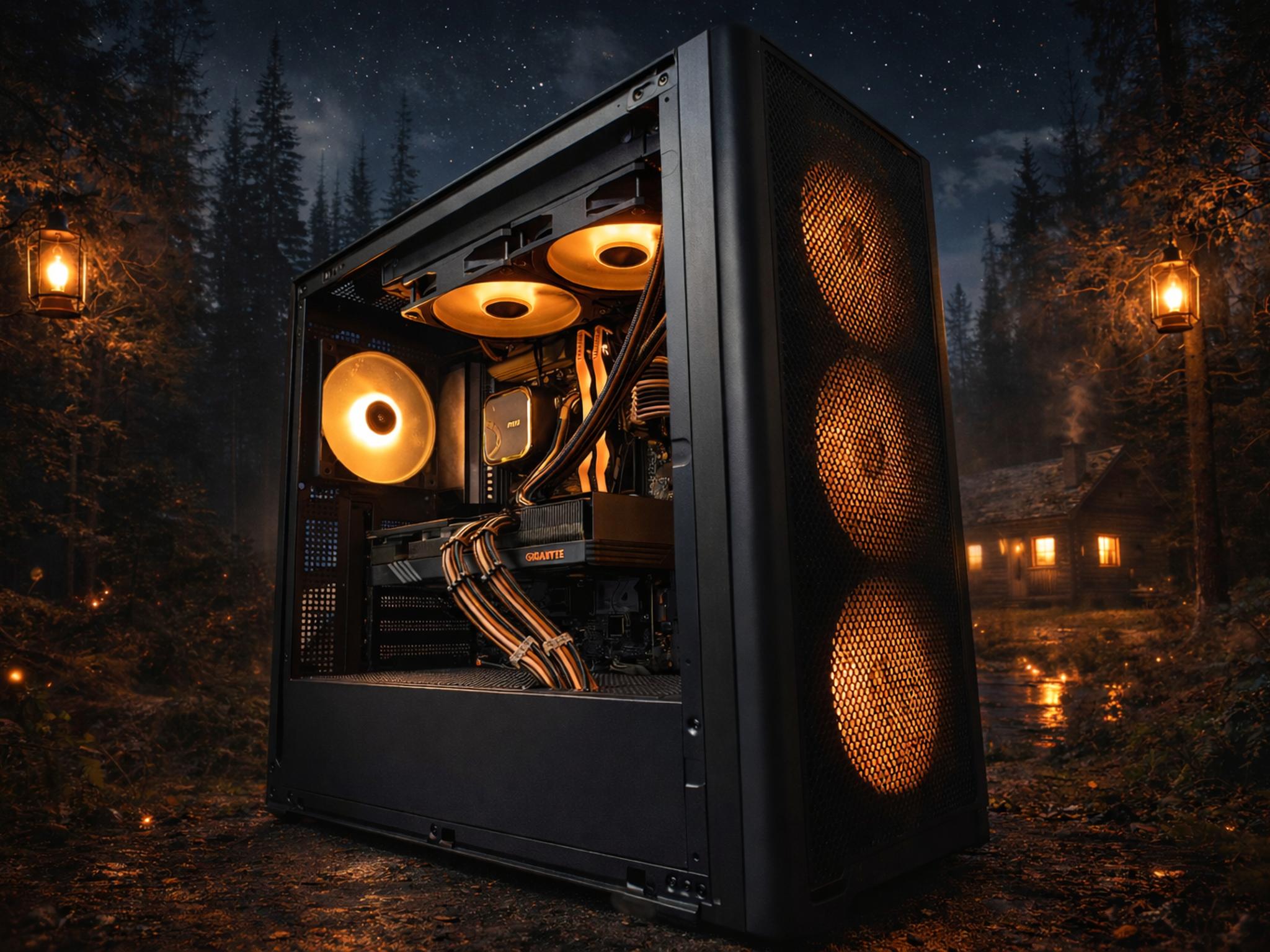 🌑🌲 MIDNIGHT WOOD 76 🌲🌑Ryzen 5 7600X| RX 7600XT 16 GB | 16 GB DDR5| 1.5 TB NVMe| 650W PSU