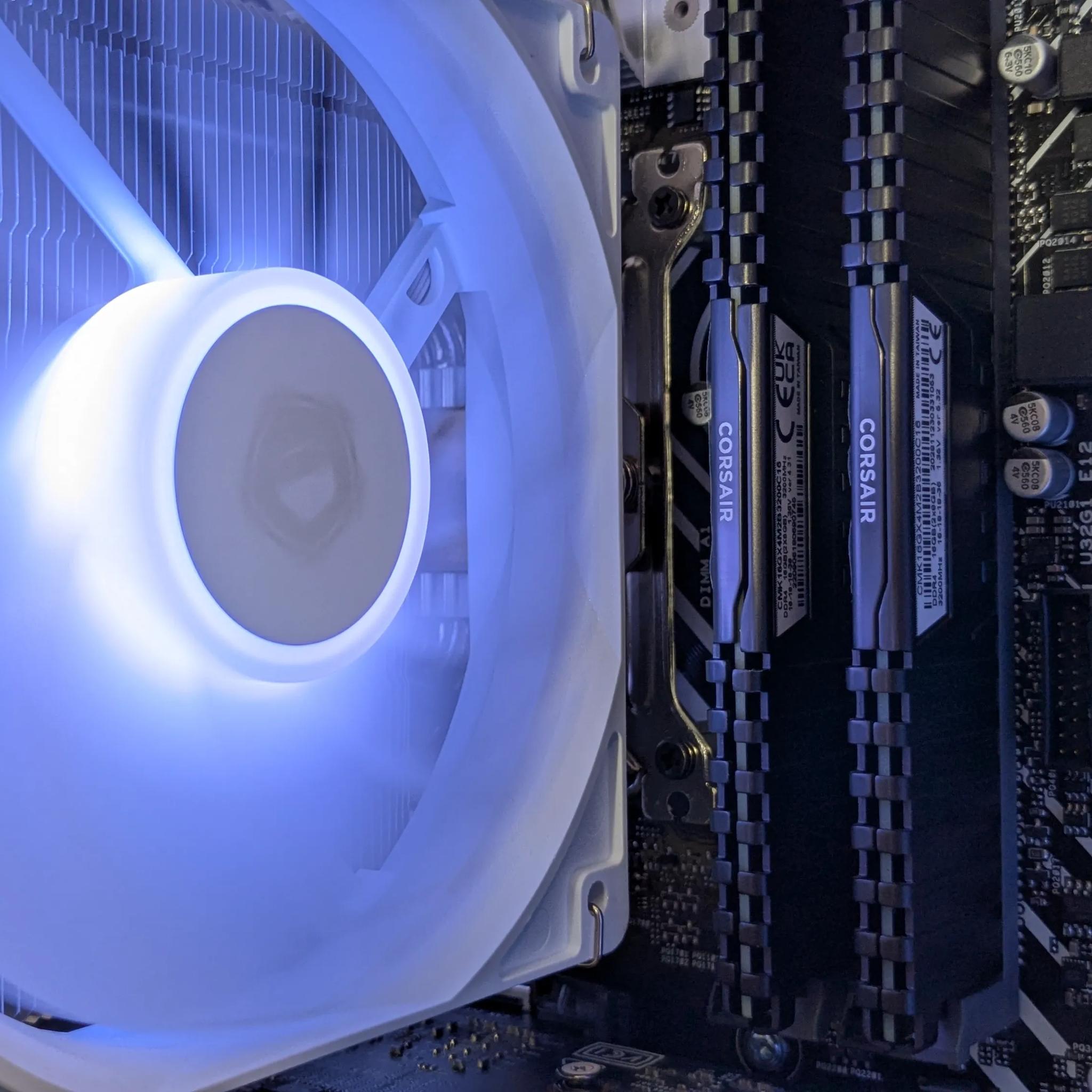❄️ Sleek All-White Gaming PC - Intel i3-12100F, GTX 1060, 16GB RAM, ARGB Lighting, 1TB SSD