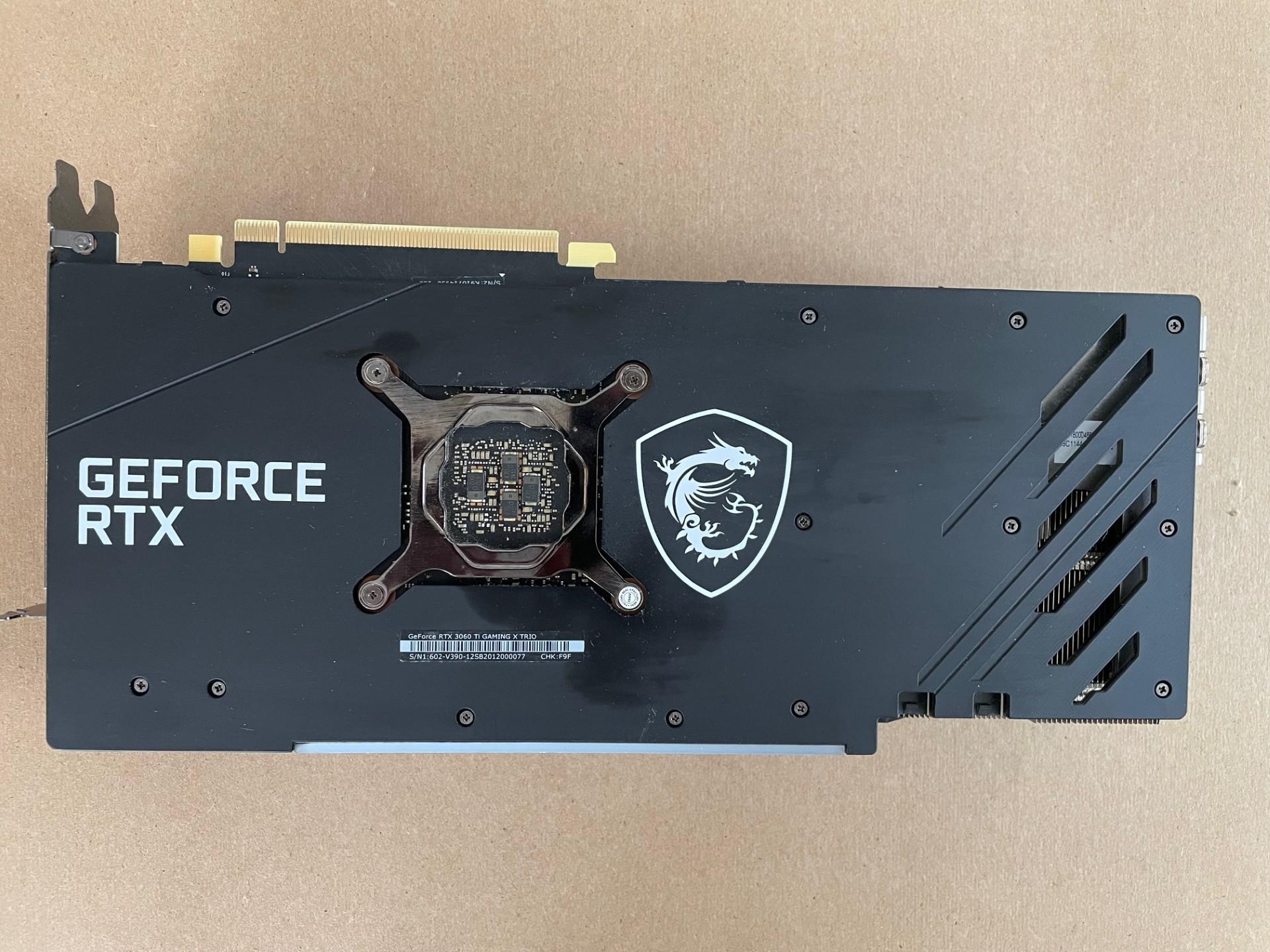 MSI Geforce RTX 3060 Ti GAMING X TRIO, Works but AS IS for PARTS ONLY