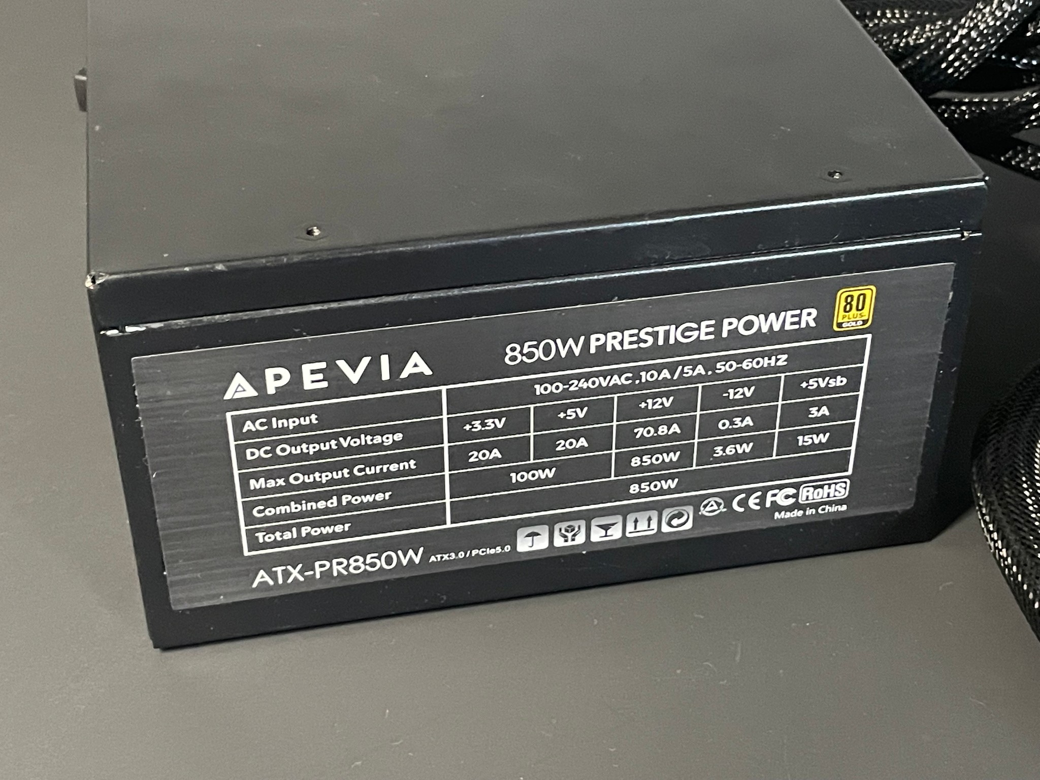 Apevia 850W Prestige Power 80 Plus Gold Rated Power Supply | *Read Description | Free Shipping