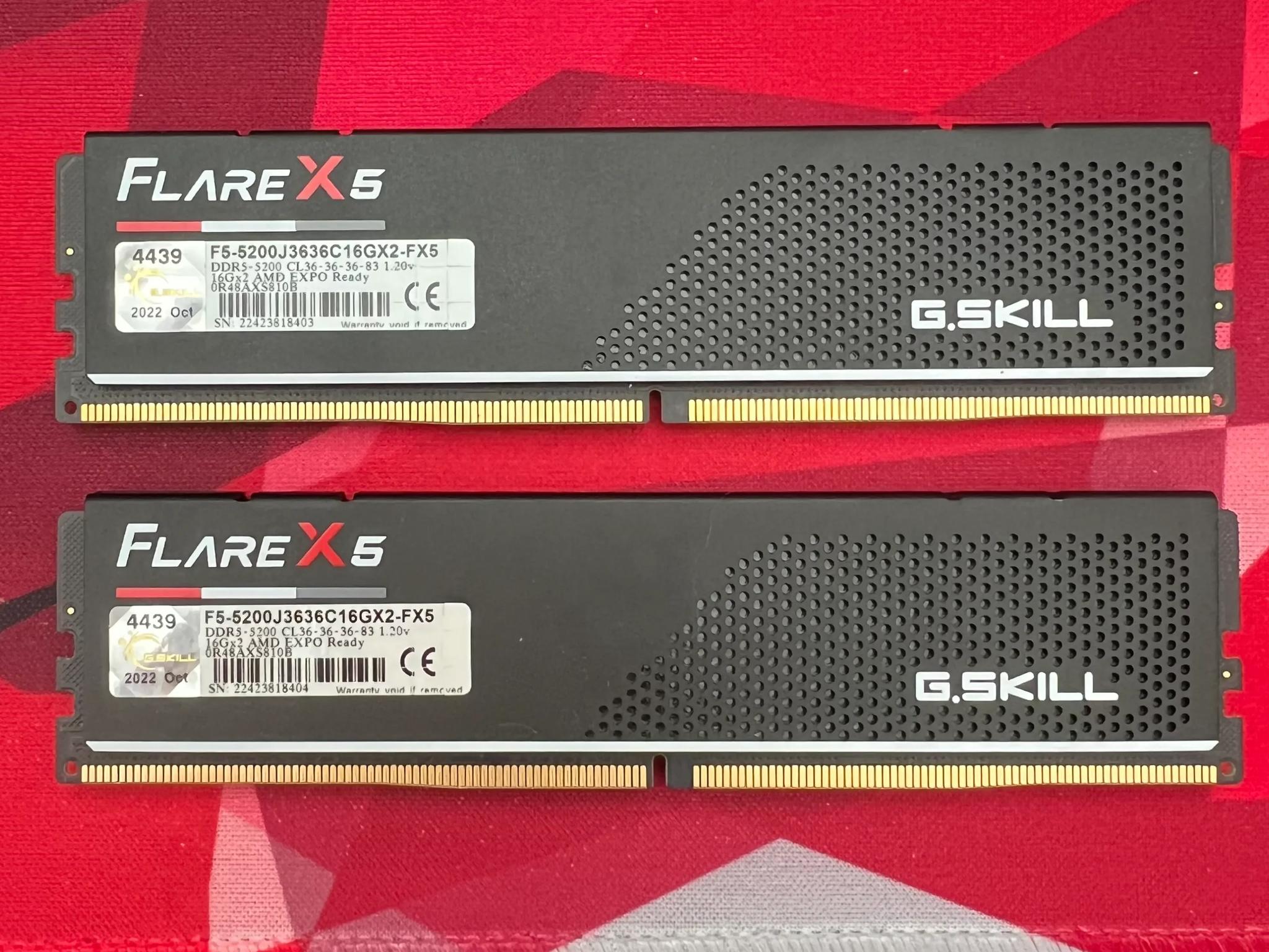 G.Skill Flare X5 16GB DDR5 5200 RAM Sticks 2 Count