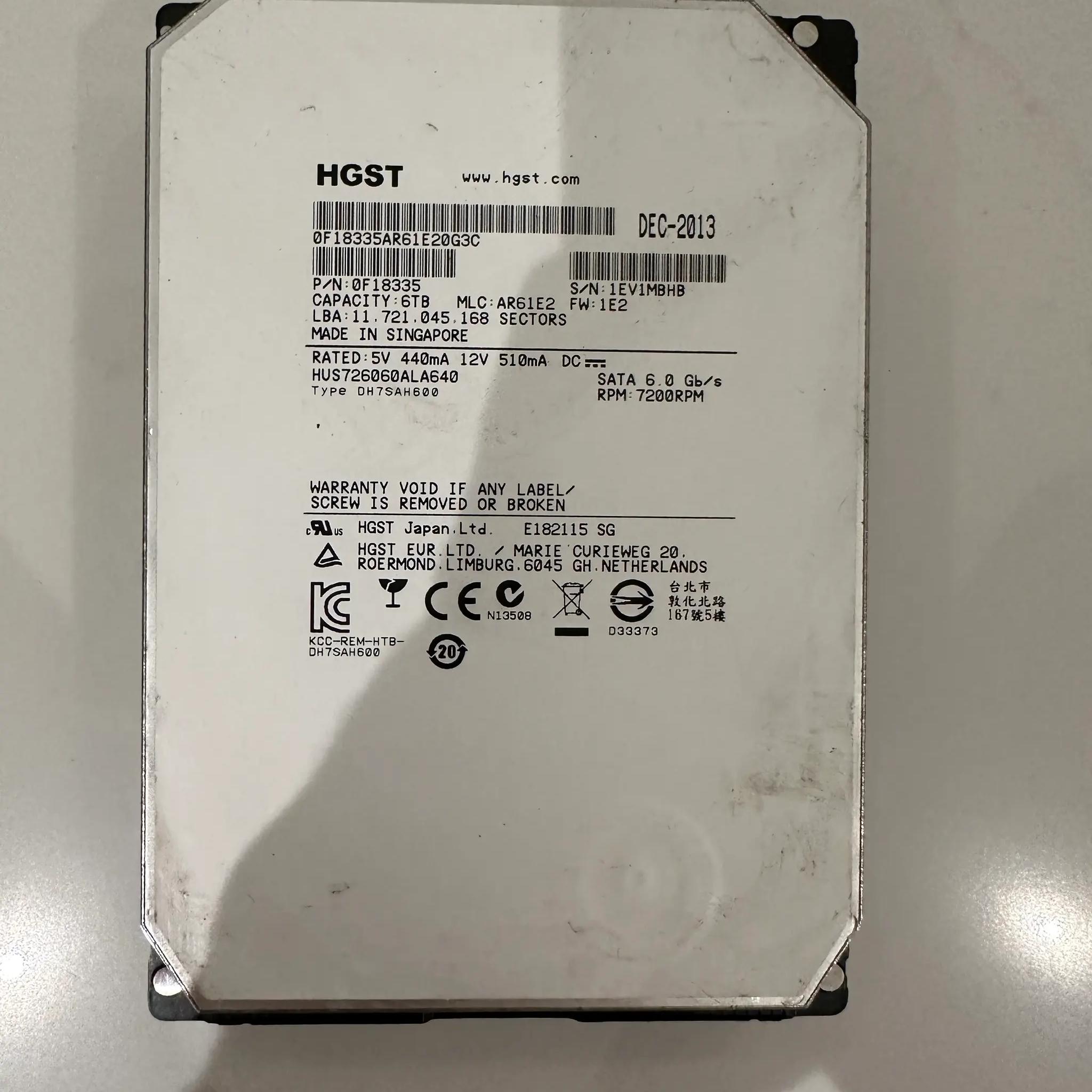 HGST 6TB 3.5" SATA Enterprise HDD 0F18335