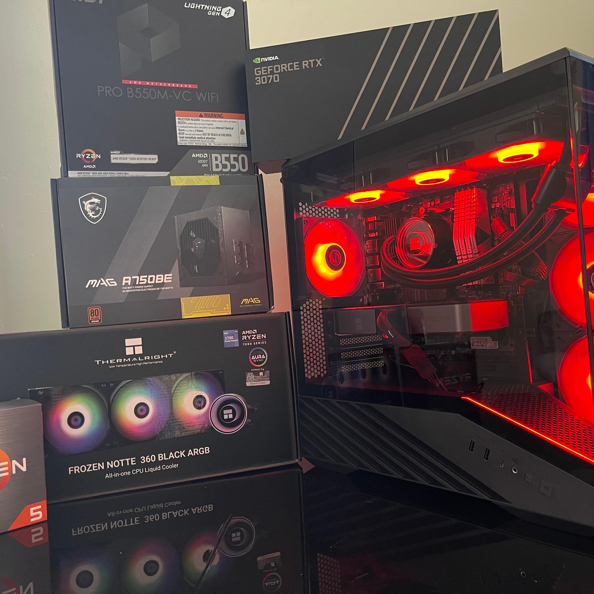 🔥1440p Beast / RTX 3070 FE/ R5 5600G/ 32GB RAM/ 1TB Storage/ liquid cooled🔥