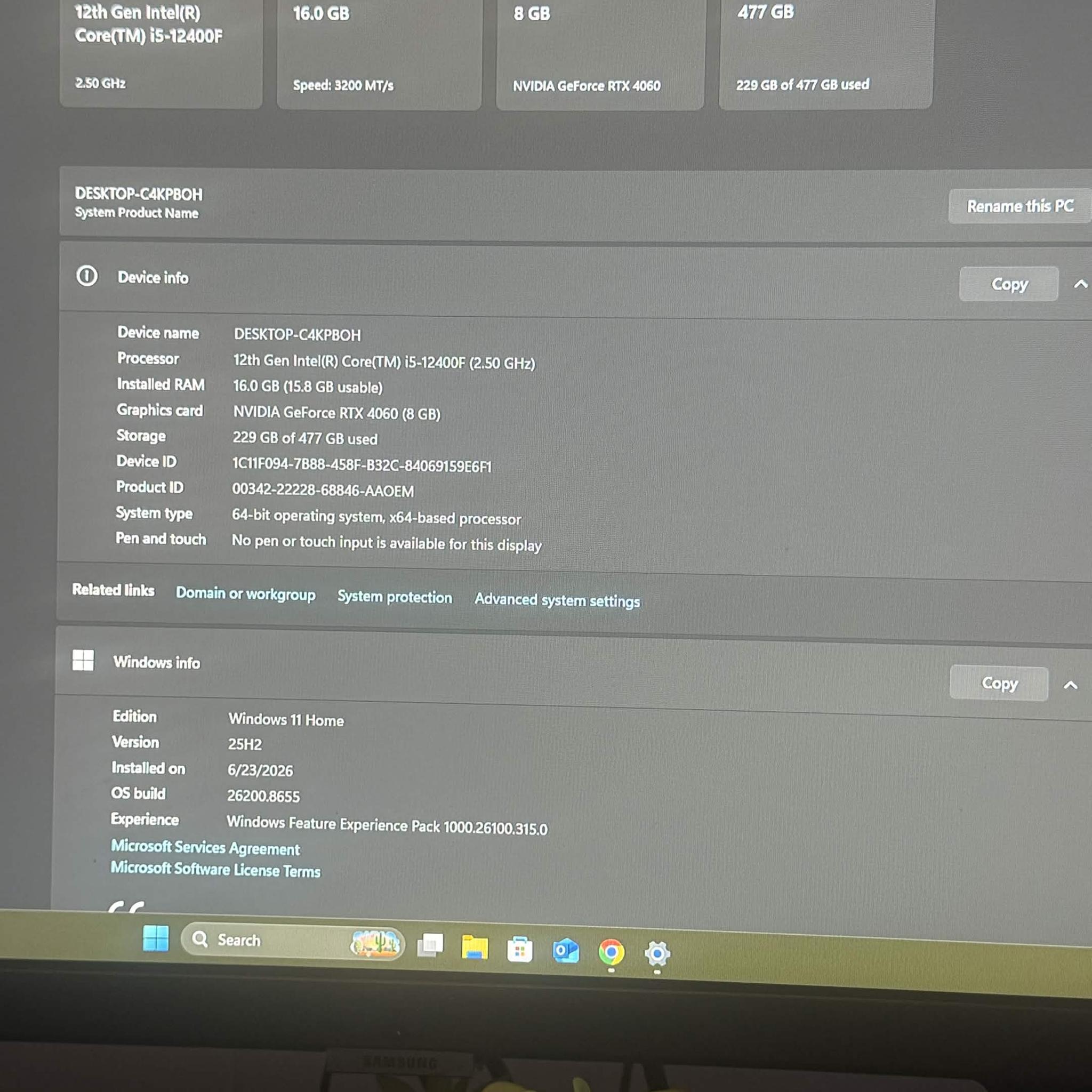 White/Black "Panda" Mid Range PC - i5 12400F | RTX 4060 | 16GB DDR4 3200 | BT & Wifi
