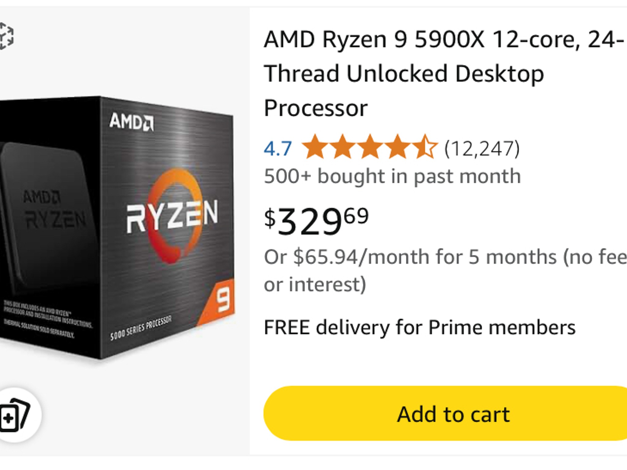 Ryzen 9 5900X - Brand New Sealed
