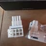 8-Pin PCIe GPU Power Adapter 90-Degree Angled Connector Aluminum White RVS 2 pack