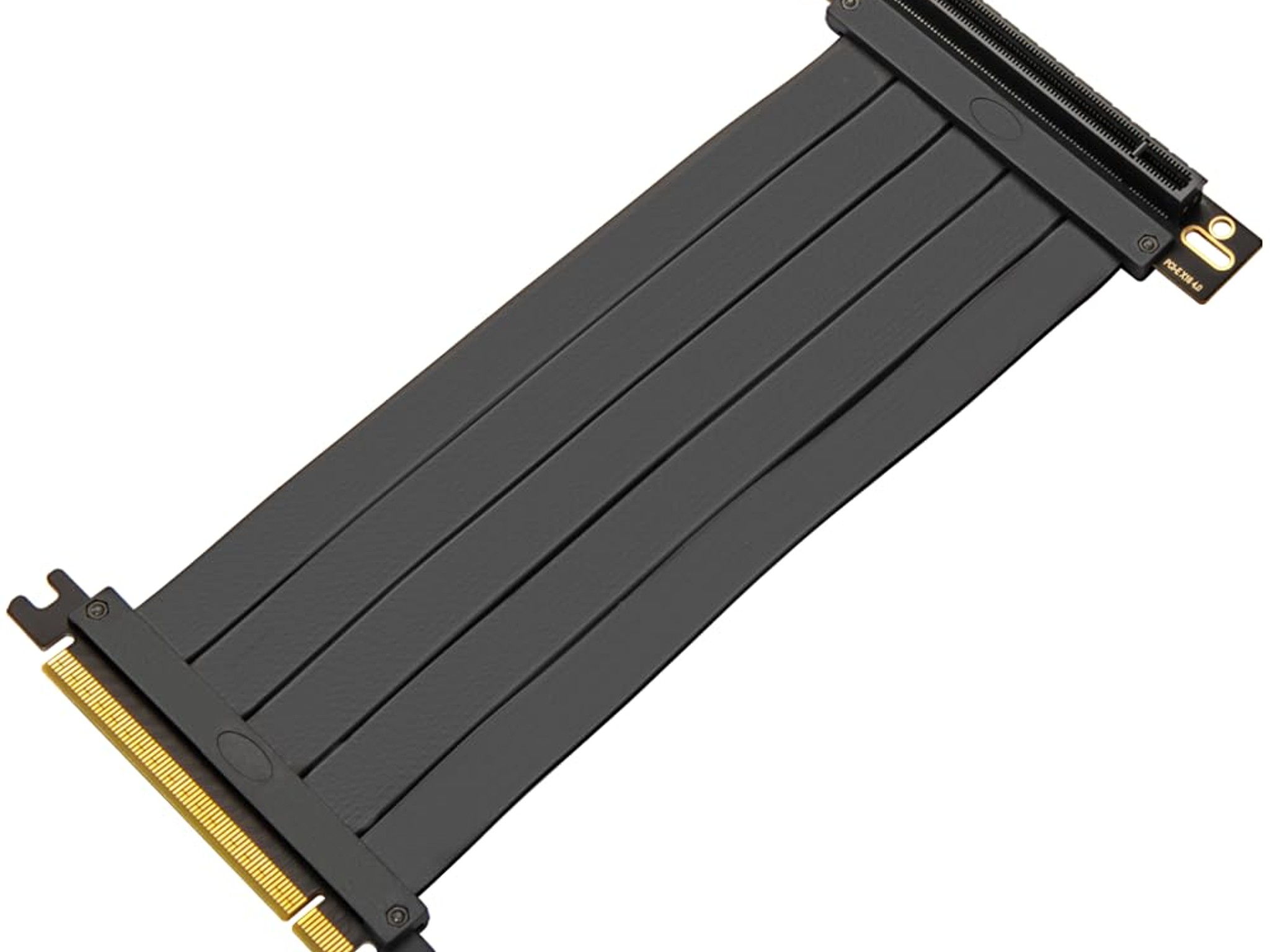 PCIE 4.0 Riser Cable 90 Degree PCIe 4.0 x16 High Speed Flexible Extender Card EMI Shielded 30AWG