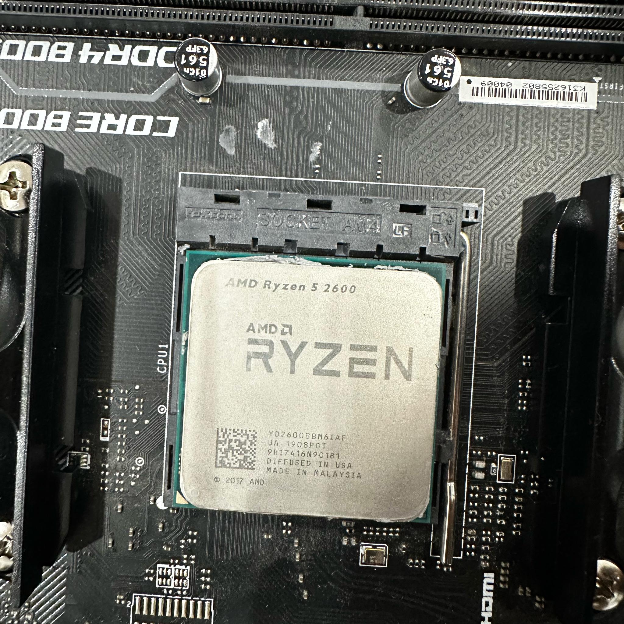 MSI b450 Tomahawk MAX w/ Ryzen 5 2600 (tested, works)