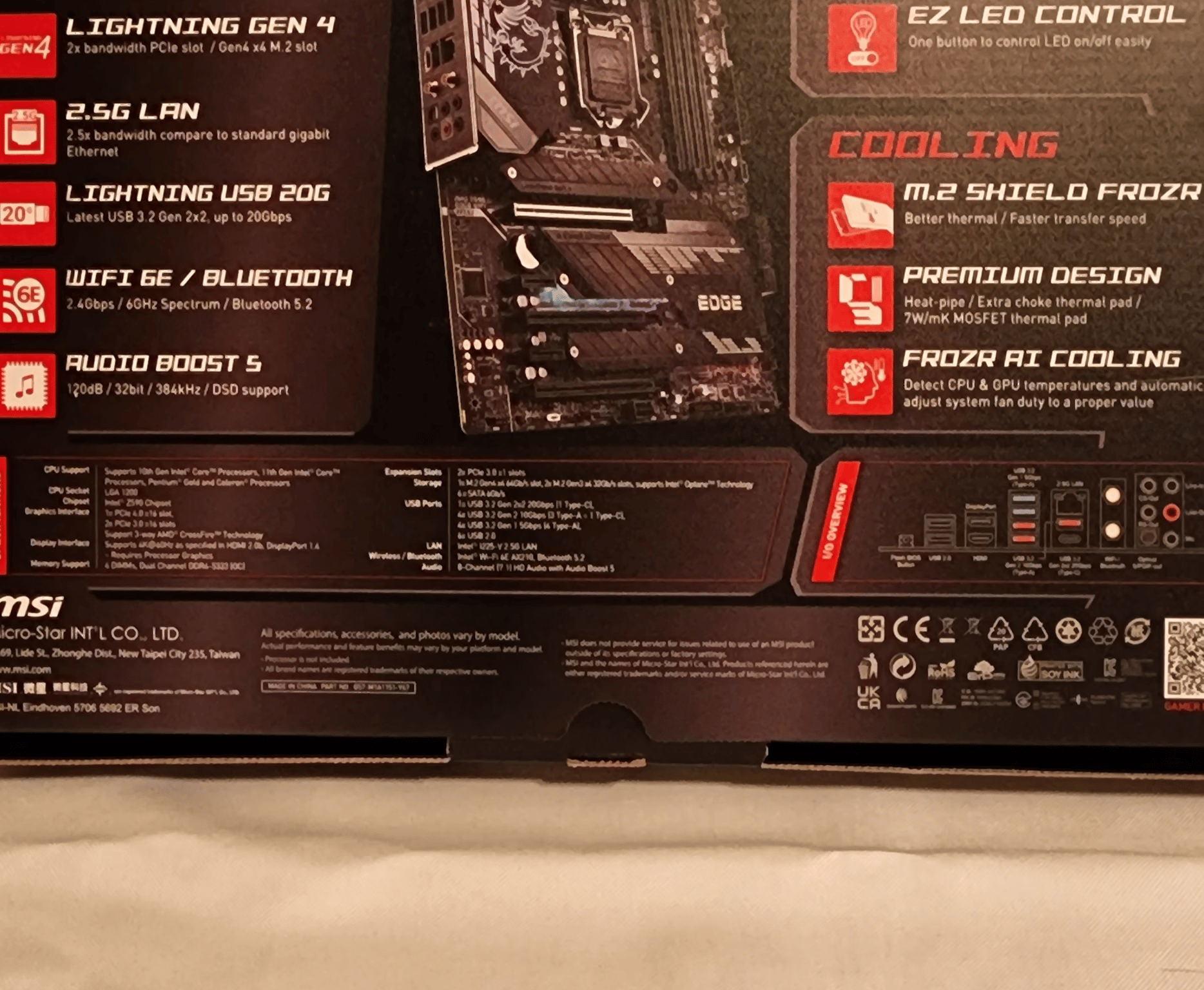 MSI z590 Gaming edge wifi Motherboard