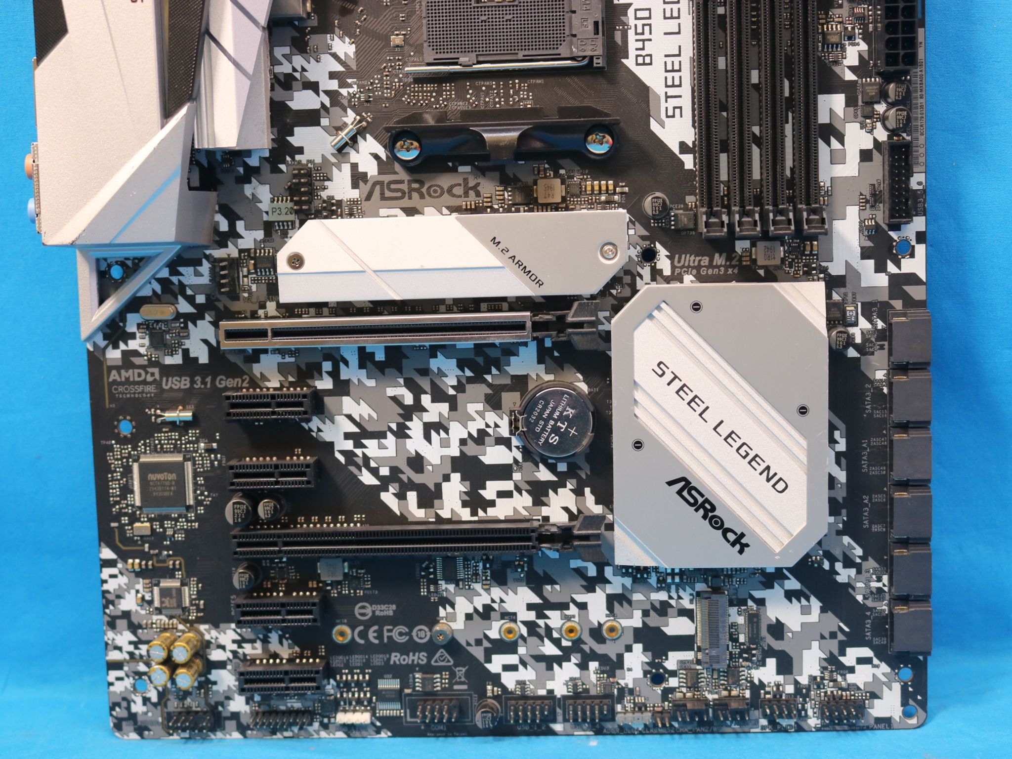 *Updated BIOS* ASRock B450 Steel Legend AMD Socket AM4 DDR4 ATX Desktop Motherboard No I/O Shield