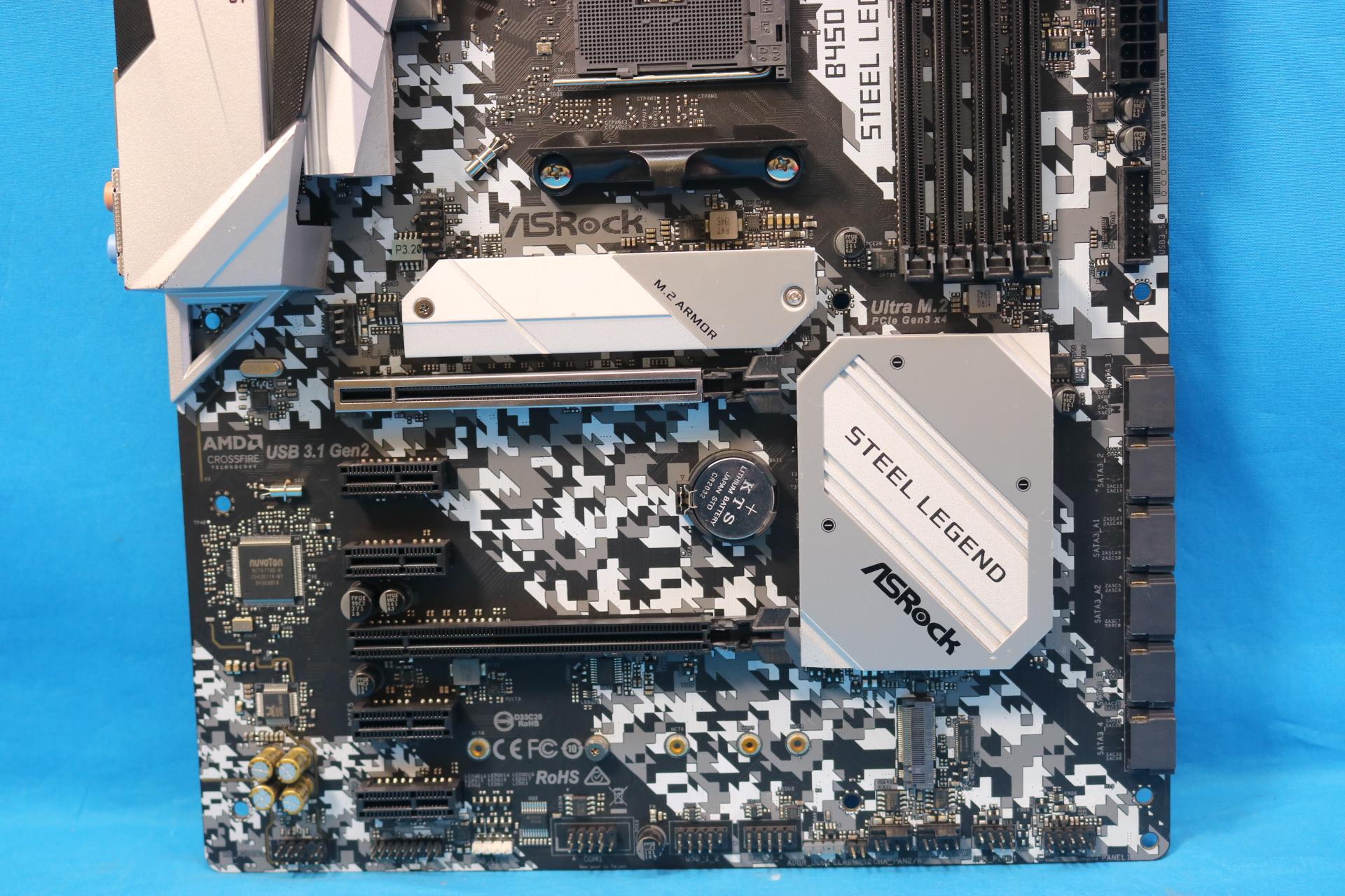*Updated BIOS* ASRock B450 Steel Legend AMD Socket AM4 DDR4 ATX Desktop Motherboard No I/O Shield