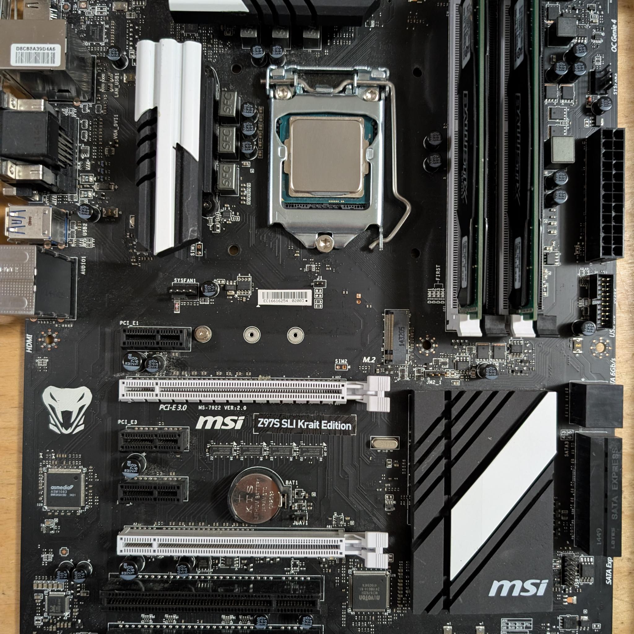 MSI Z97 Krait + Core i5 4690K + Radeon R9 290x + 16GB DDR3