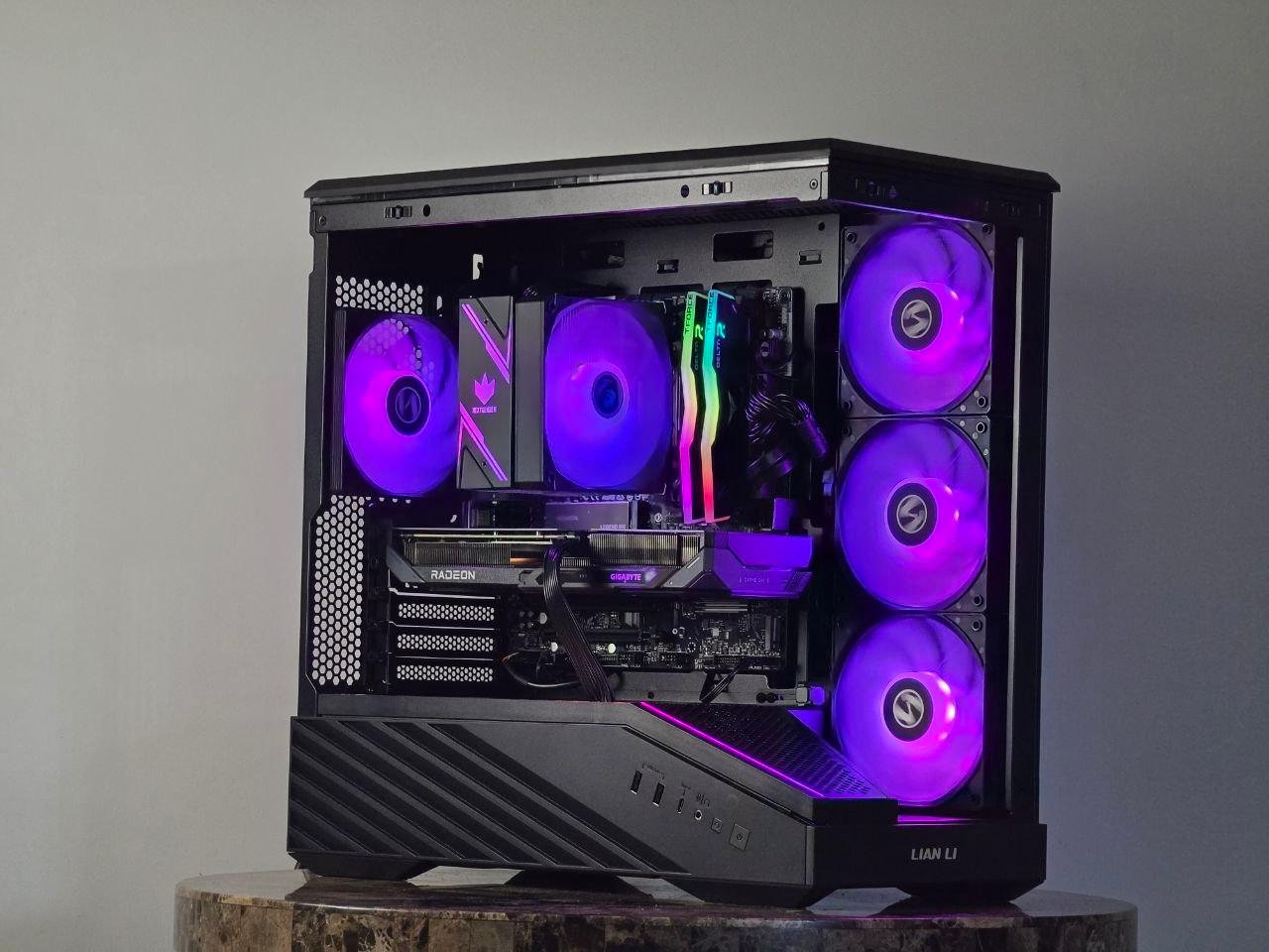 FREE SHIP 🖤🌈 Black RGB Gaming PC | RX 9060 XT 16 GB | AMD Ryzen 7 5700X | 1 TB NVME | 32 GB DDR4