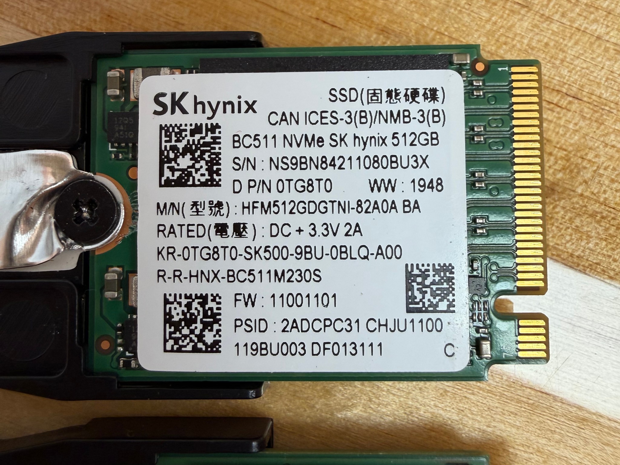 3x 512gb nvme m.2 ssd