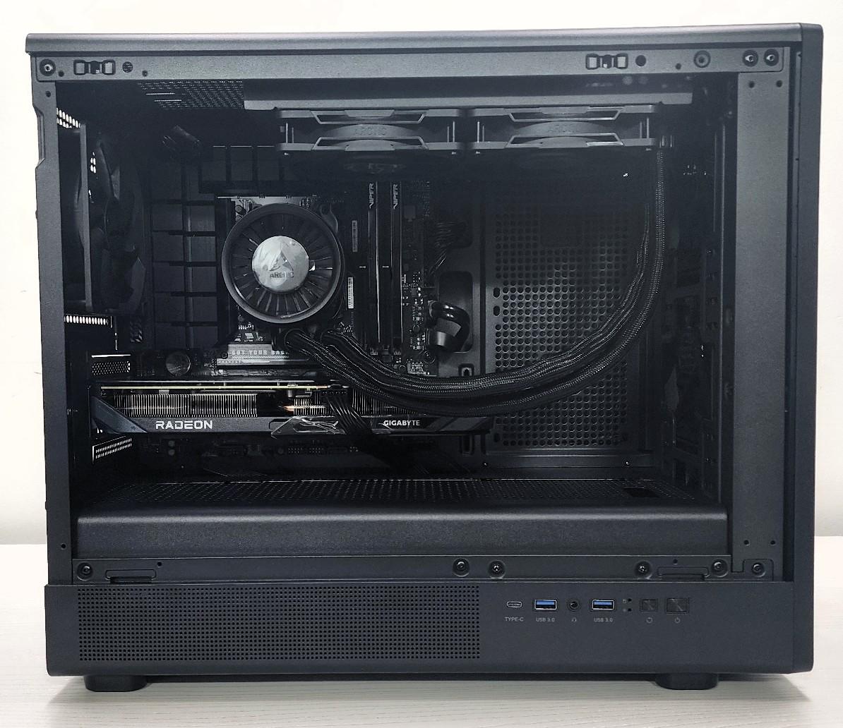 ALL NEW Dark Wood - NO-RGB - Liquid Cooled 1440P Gaming PC - 9600X - 9060XT (16GB) - 32GB - 2TB