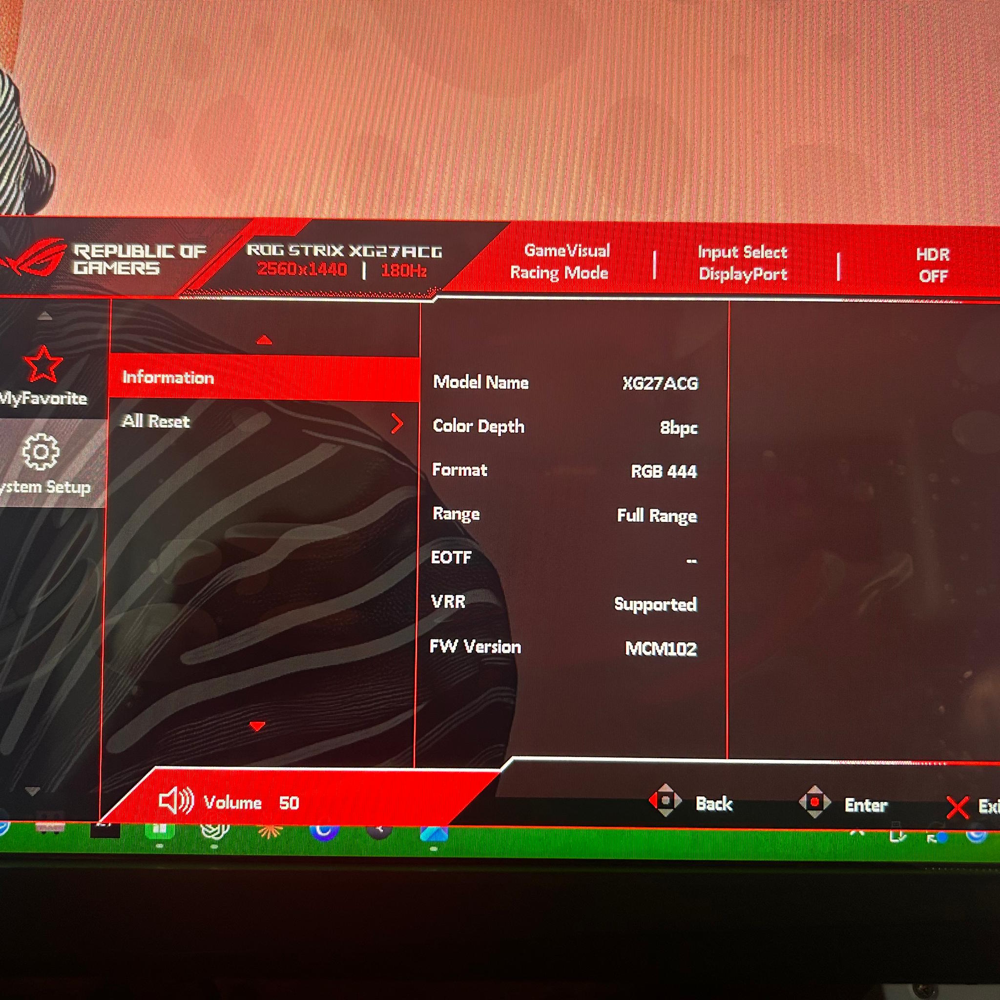 ASUS ROG Strix 27" 2K QHD (2560 x 1440) (180Hz) Gaming Monitor (XG27ACG)