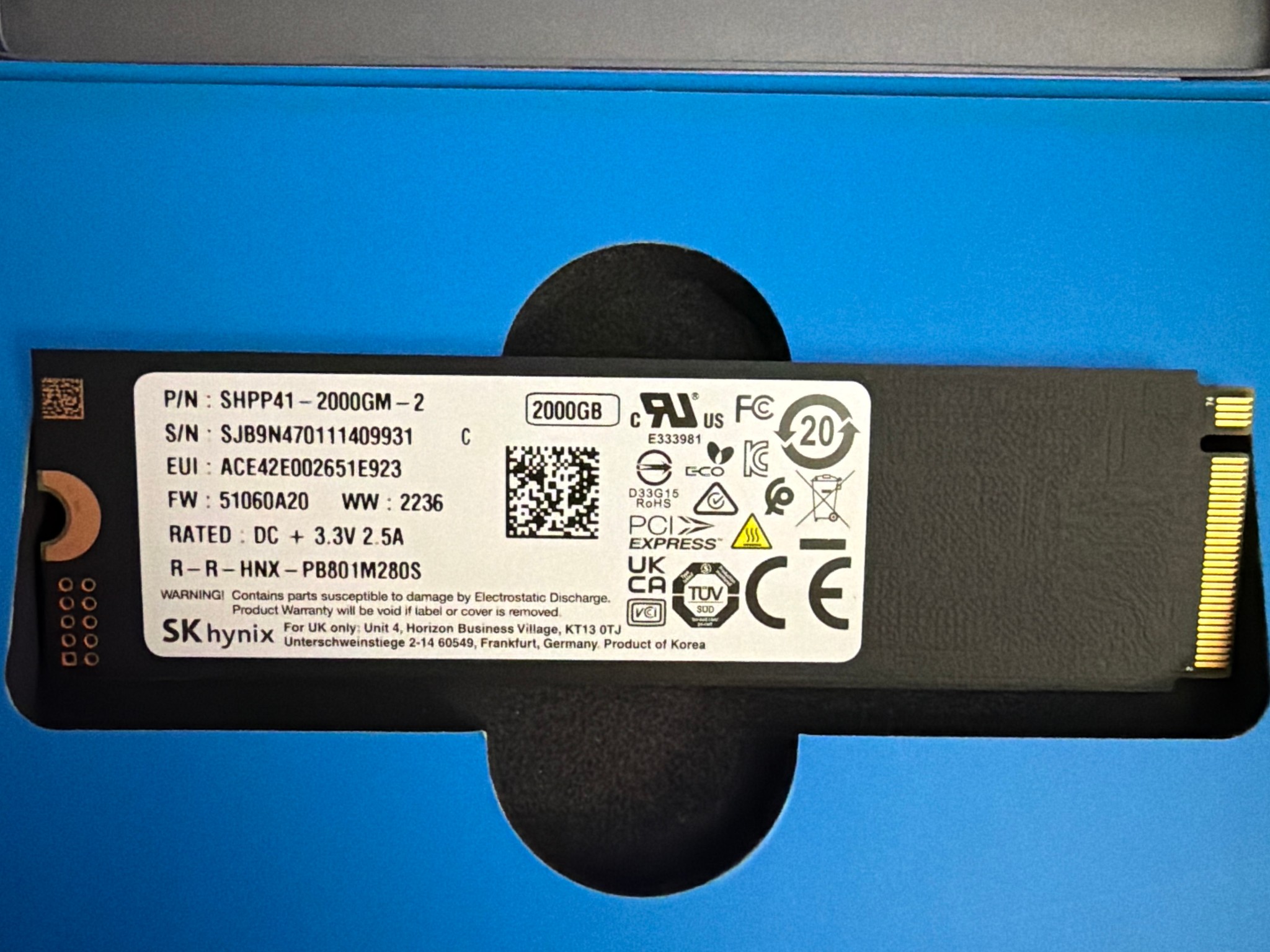 Brand New SK Hynix Platinum P41 NVMe 2TB Gen 4 SSD