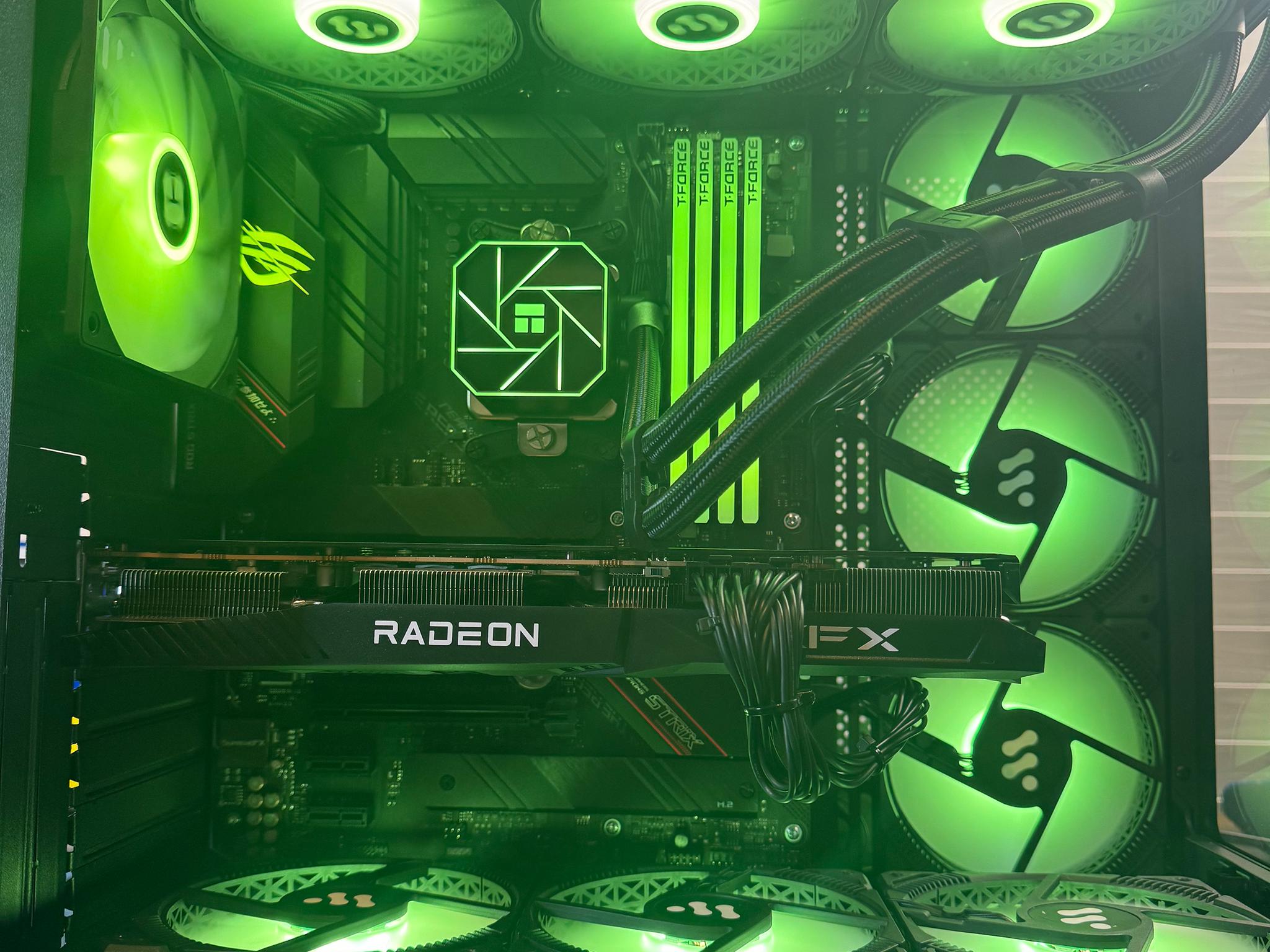 Custom 1440P Gaming PC 10 ARGB Case Fans 32Gb RAM 1Tb M.2 SSD RX 6700XT