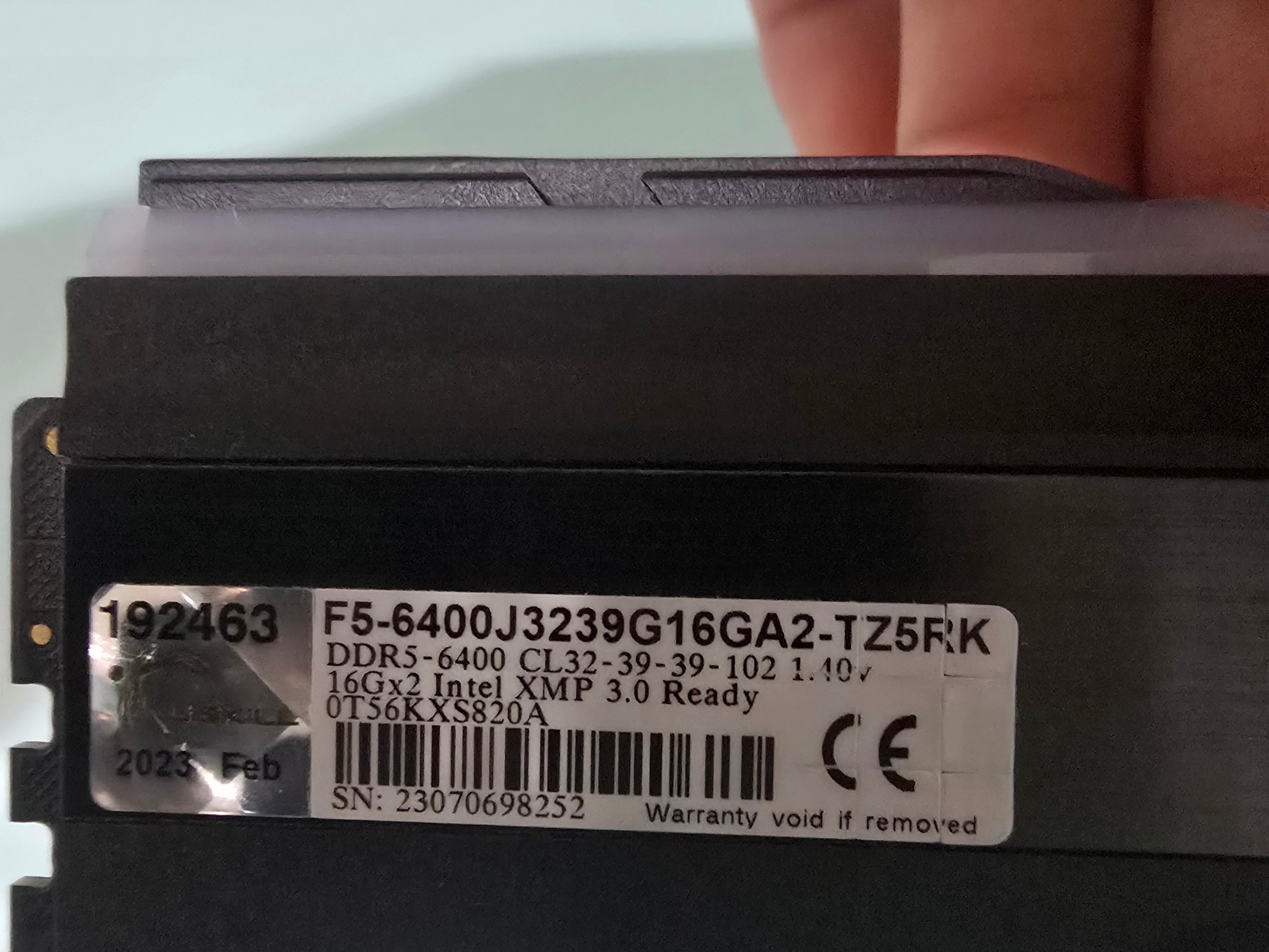 G.SKILL Trident Z5 DDR5 32 GB (2×16) 6000 MHz