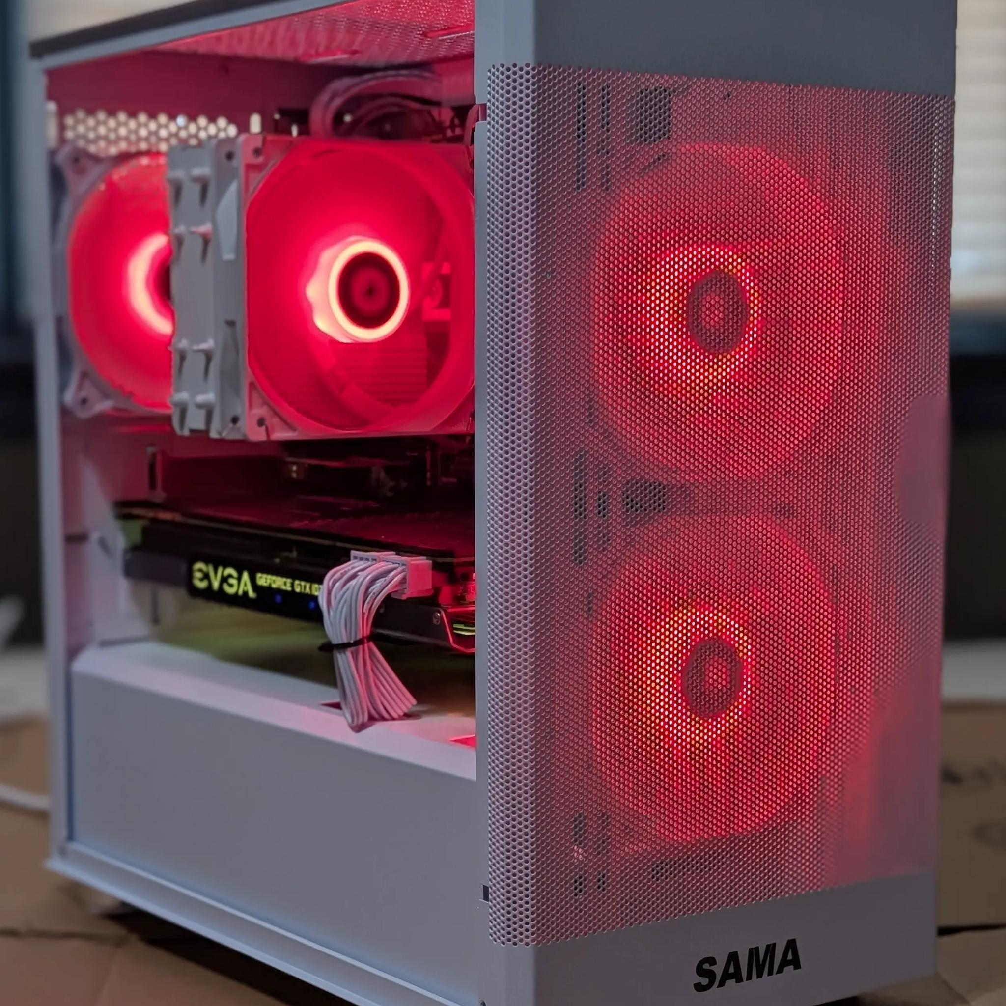 GTX 1070 Ti , Ryzen 3600, 16GB DDR4, 500 GB NVMe SSD, WiFi - White Budget Gaming PC