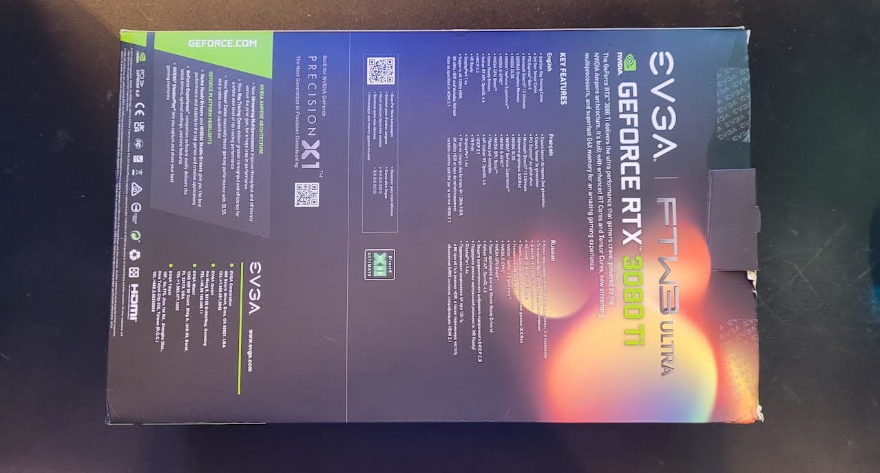 EVGA RTX 3080Ti FTW3 12GB Graphics Card w/Box