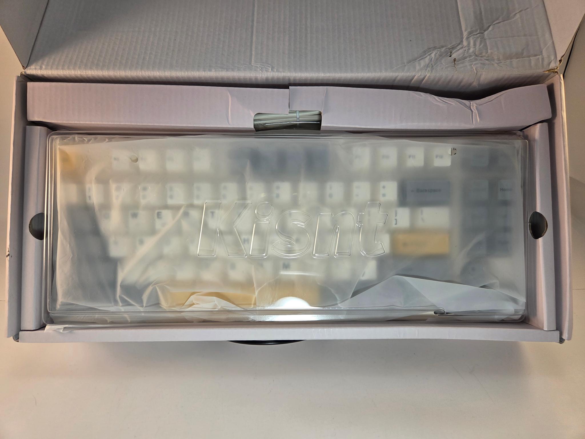 Kisnt 75% Mechanical Gasket Mounted Keyboard w/ Prelubed Bsun Linear Hot-Swappable Switches