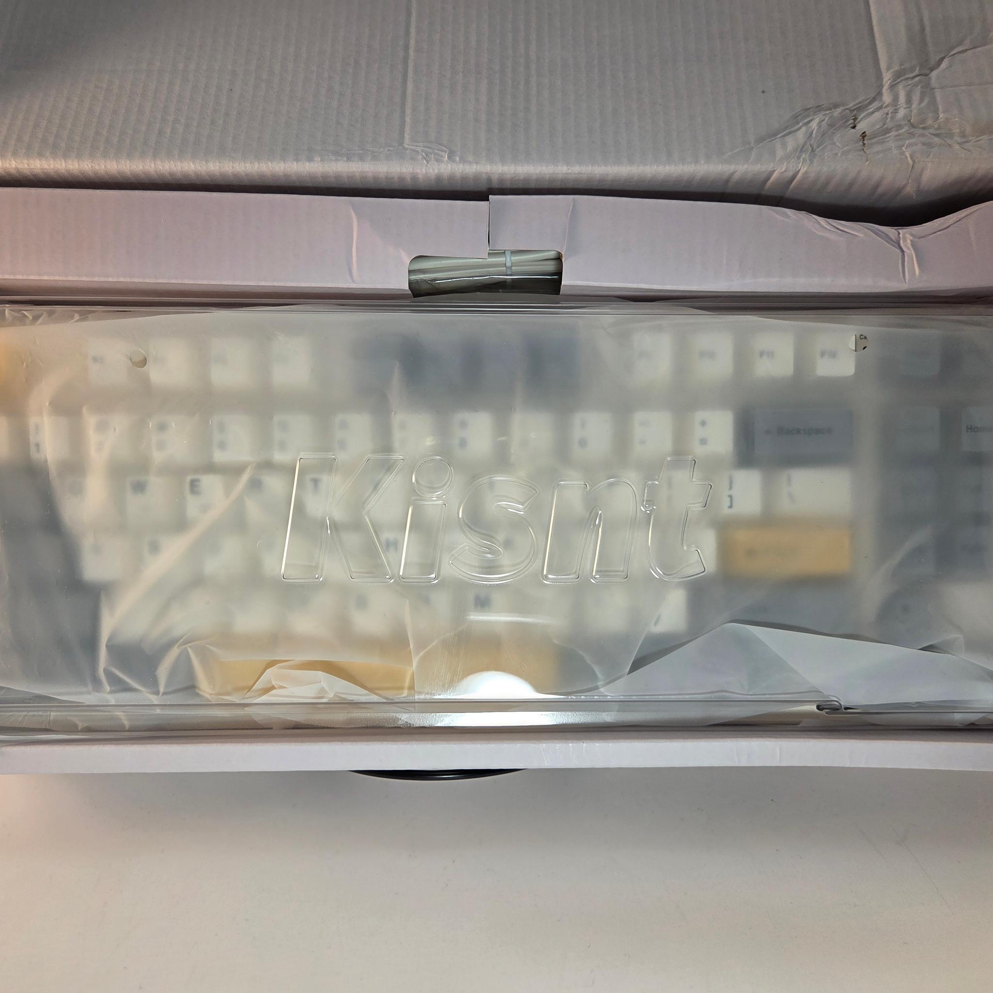 Kisnt 75% Mechanical Gasket Mounted Keyboard w/ Prelubed Bsun Linear Hot-Swappable Switches