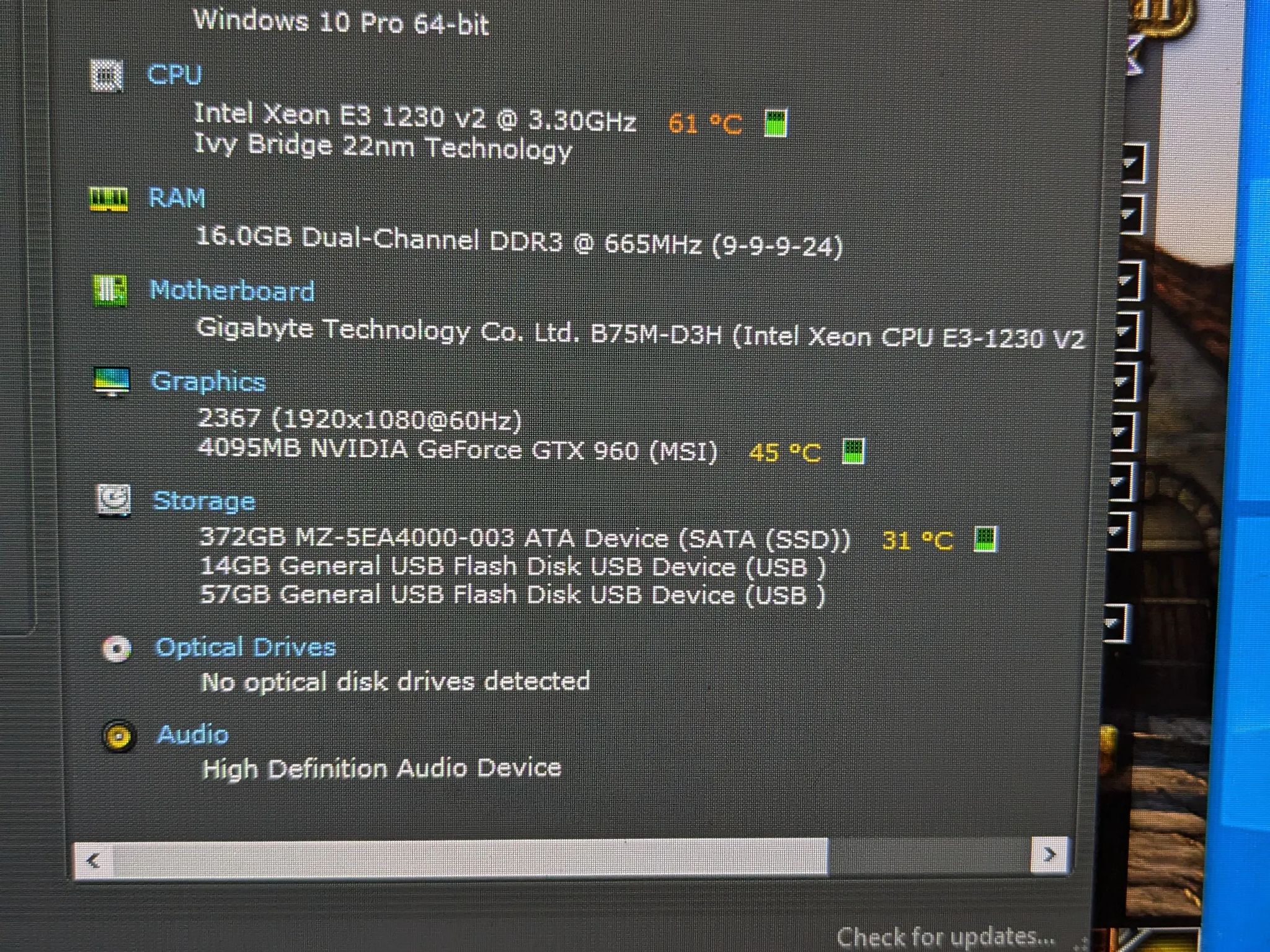 Free Ship ~ Xeon 1230v2 (same as i7-3770S), 16GB RAM, GTX 960 4GB, 400GB SSD, Win10, RGB, Wifi