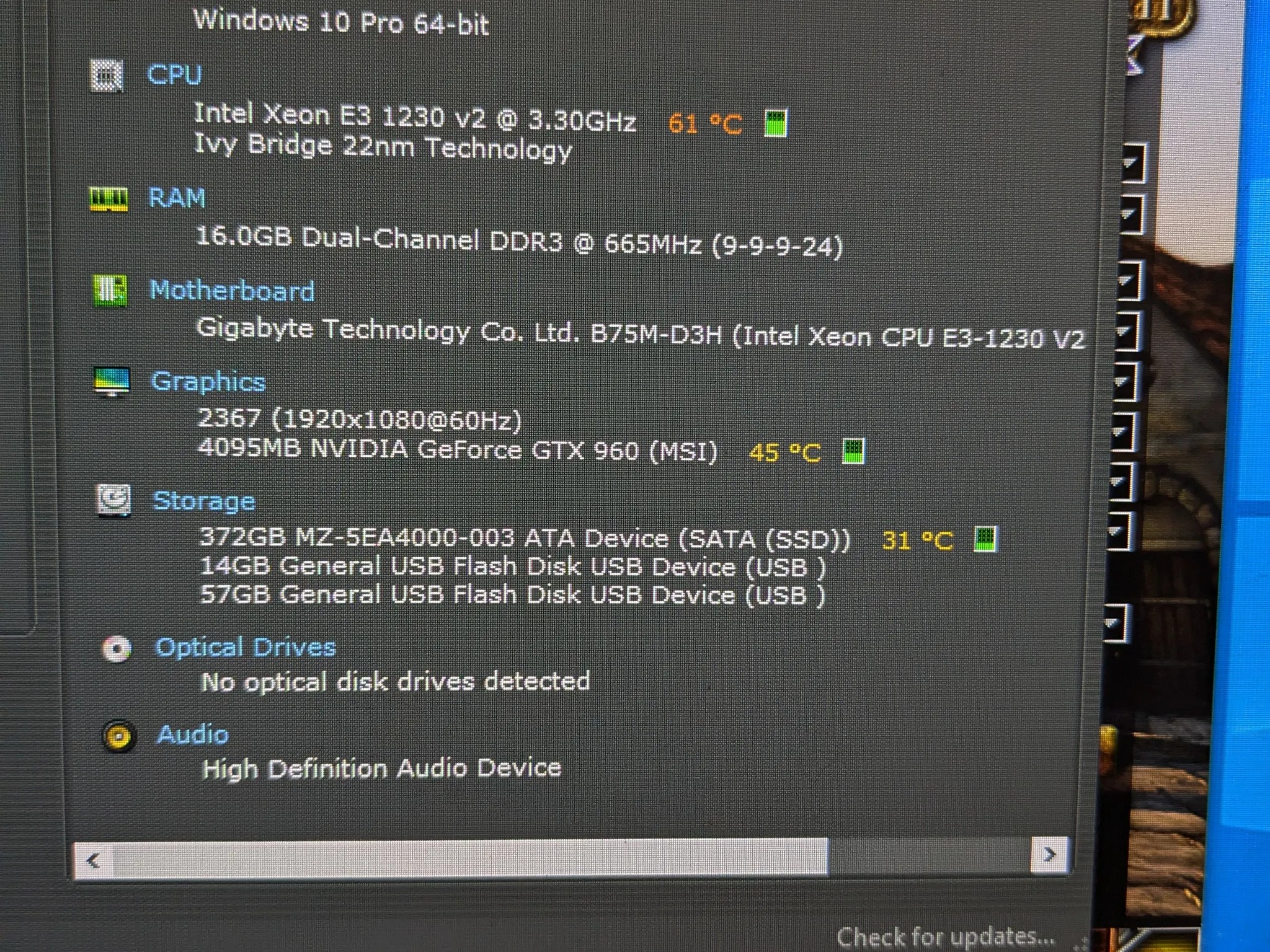 Free Ship ~ Xeon 1230v2 (same as i7-3770S), 16GB RAM, GTX 960 4GB, 400GB SSD, Win10, RGB, Wifi