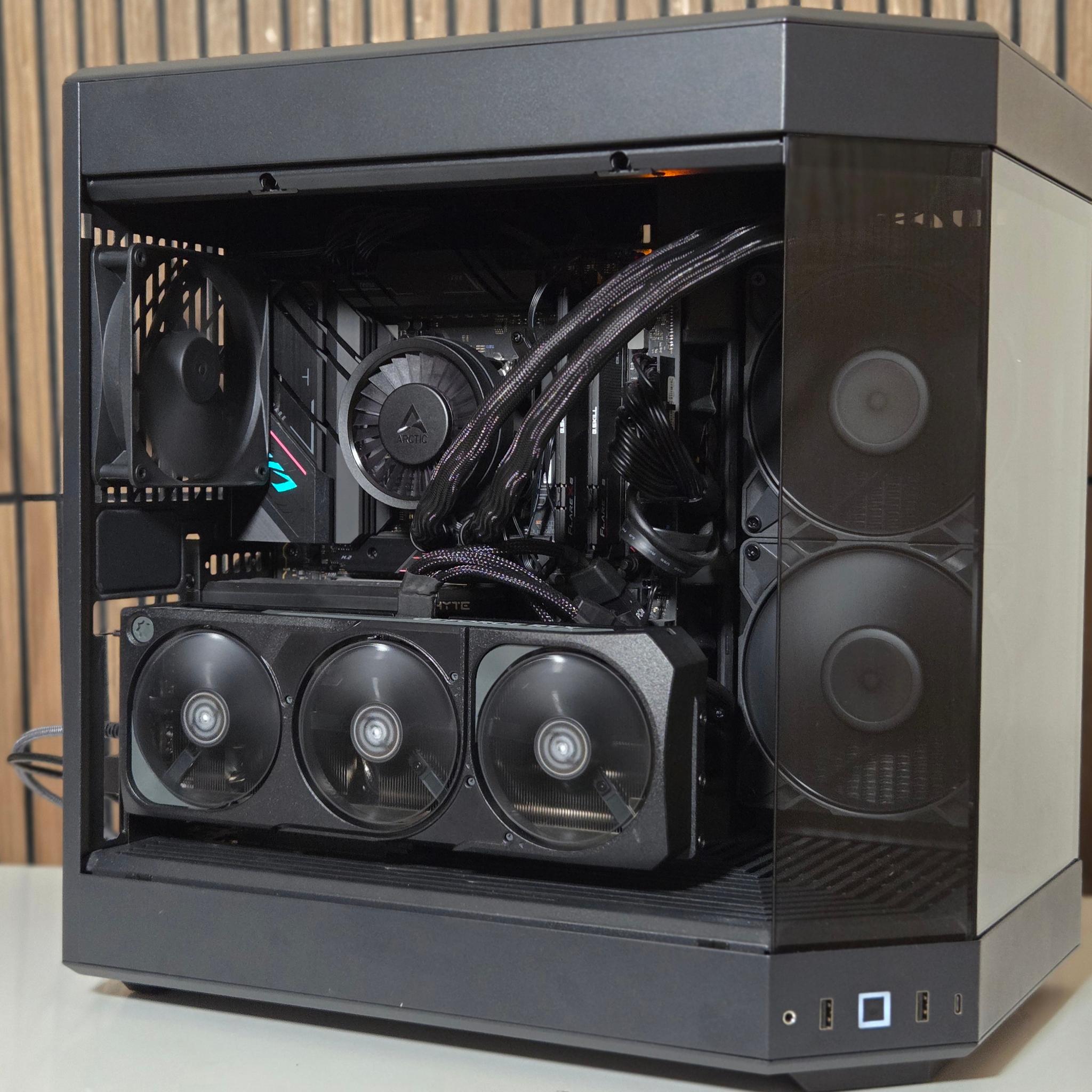 ALL Black V2 | RTX 5080| Ryzen 9 7900x | 32GB DDR5 | 1TB NVME | GOLD PSU | Windows 11 | WIFI