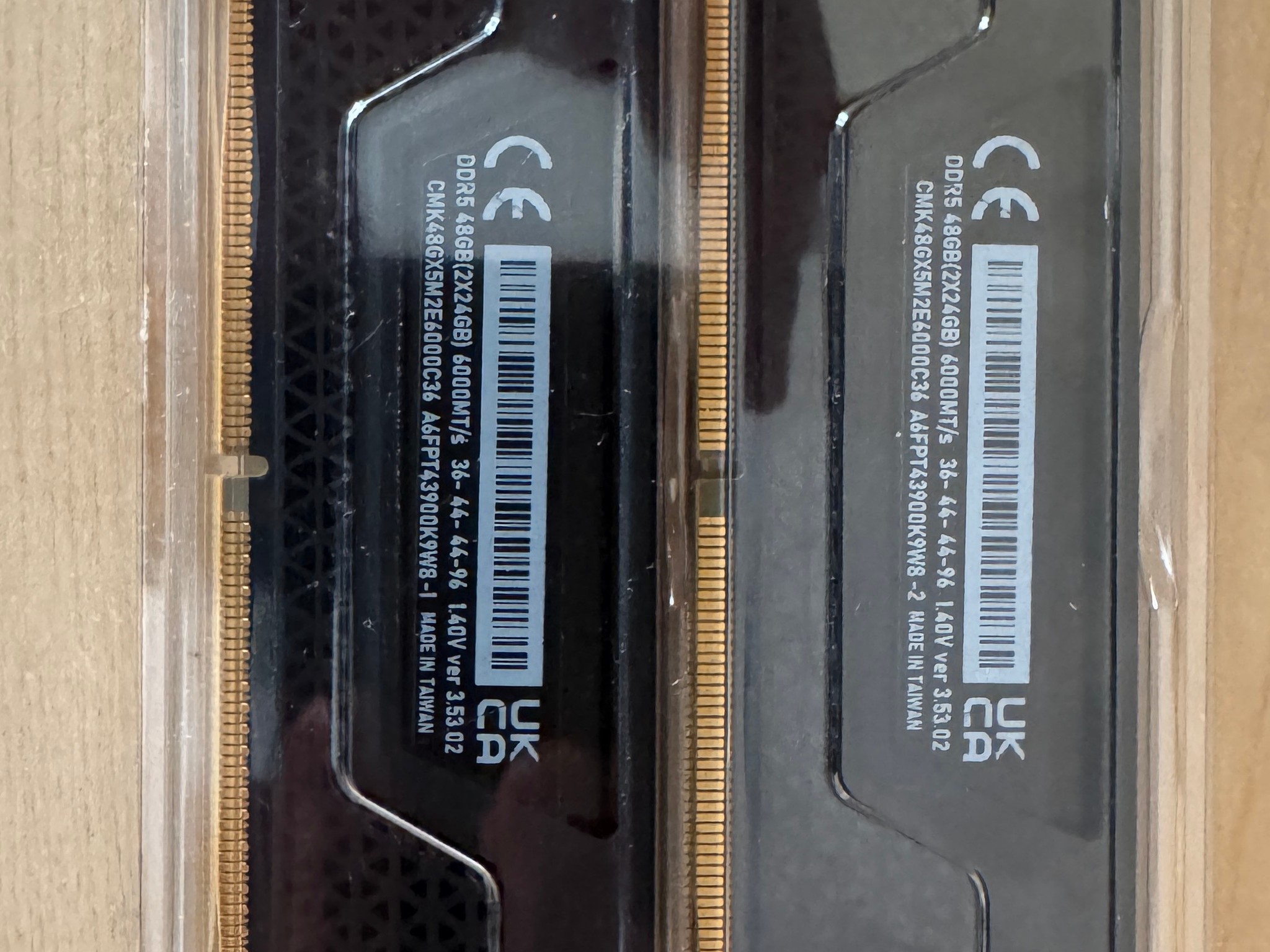 Corsair VENGEANCE DDR5 (2×24GB) 6000MHz – 48GB Kit