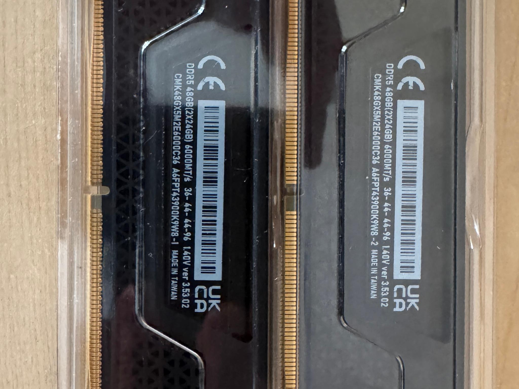 Corsair VENGEANCE DDR5 (2×24GB) 6000MHz – 48GB Kit
