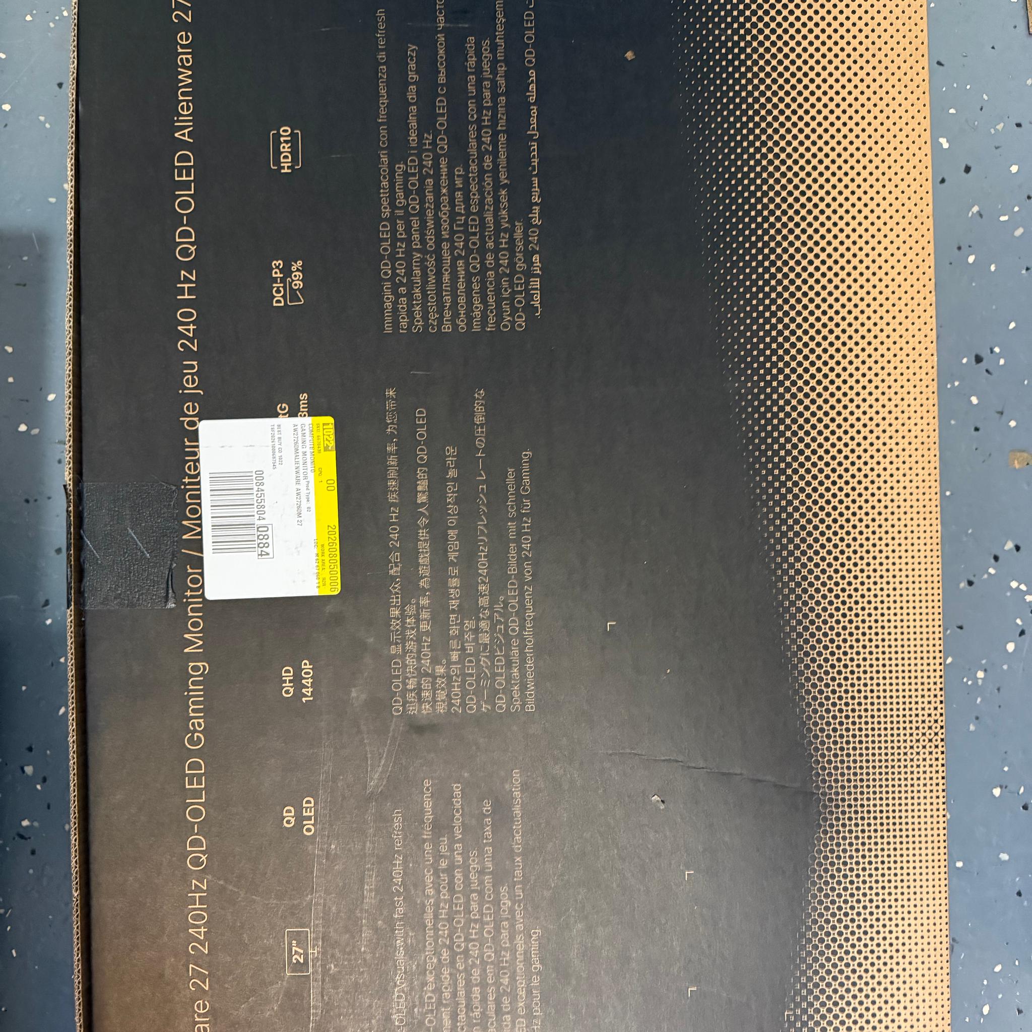 Alienware 27 in 240Hz QD-QLED Gaming Monitor Free Shipping