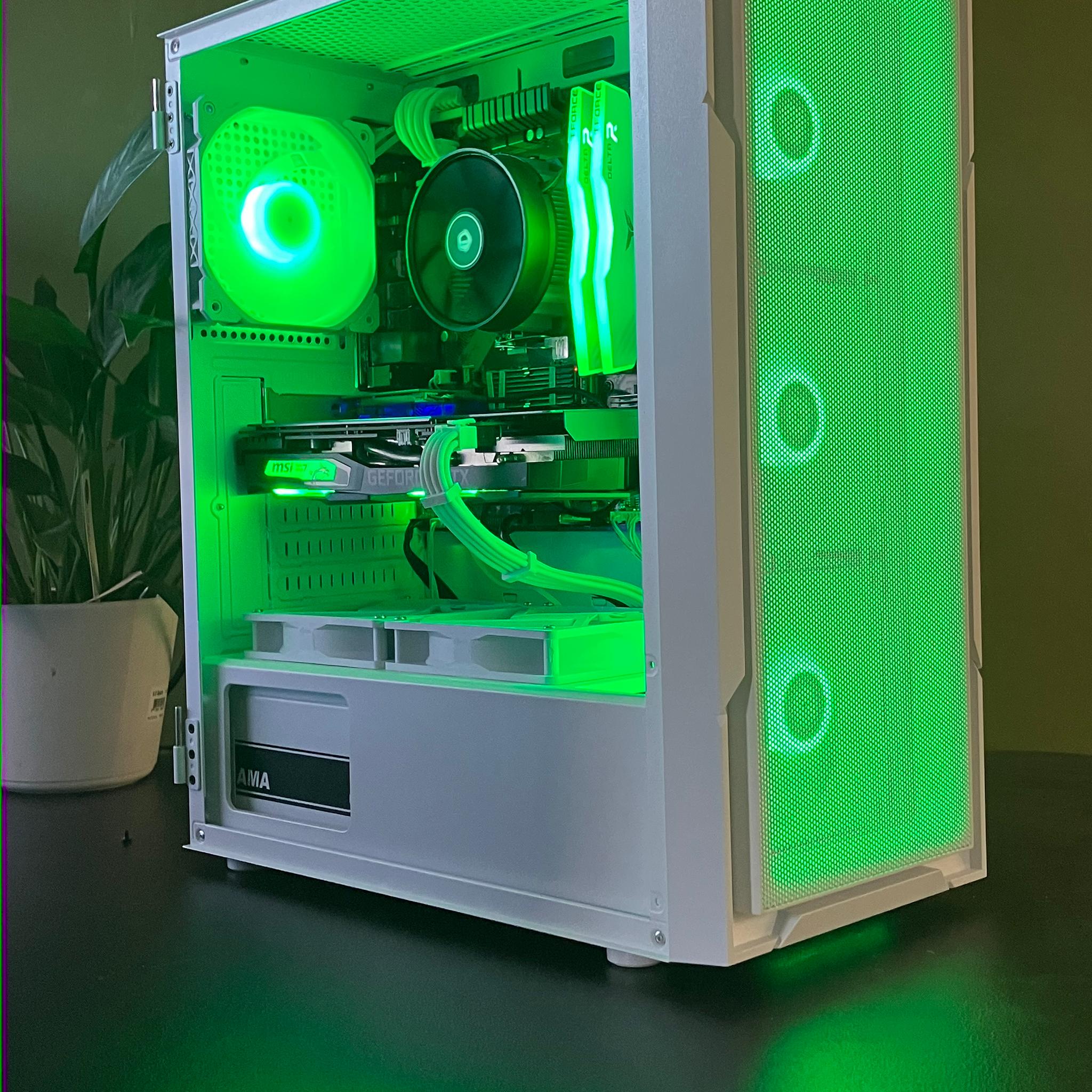 🦃Black Friday Sale! 🦃White RGB Gaming PC Ryzen 5 Nvidia GTX 1660 SUPER 16 gb 512gb Wifi Win11pro