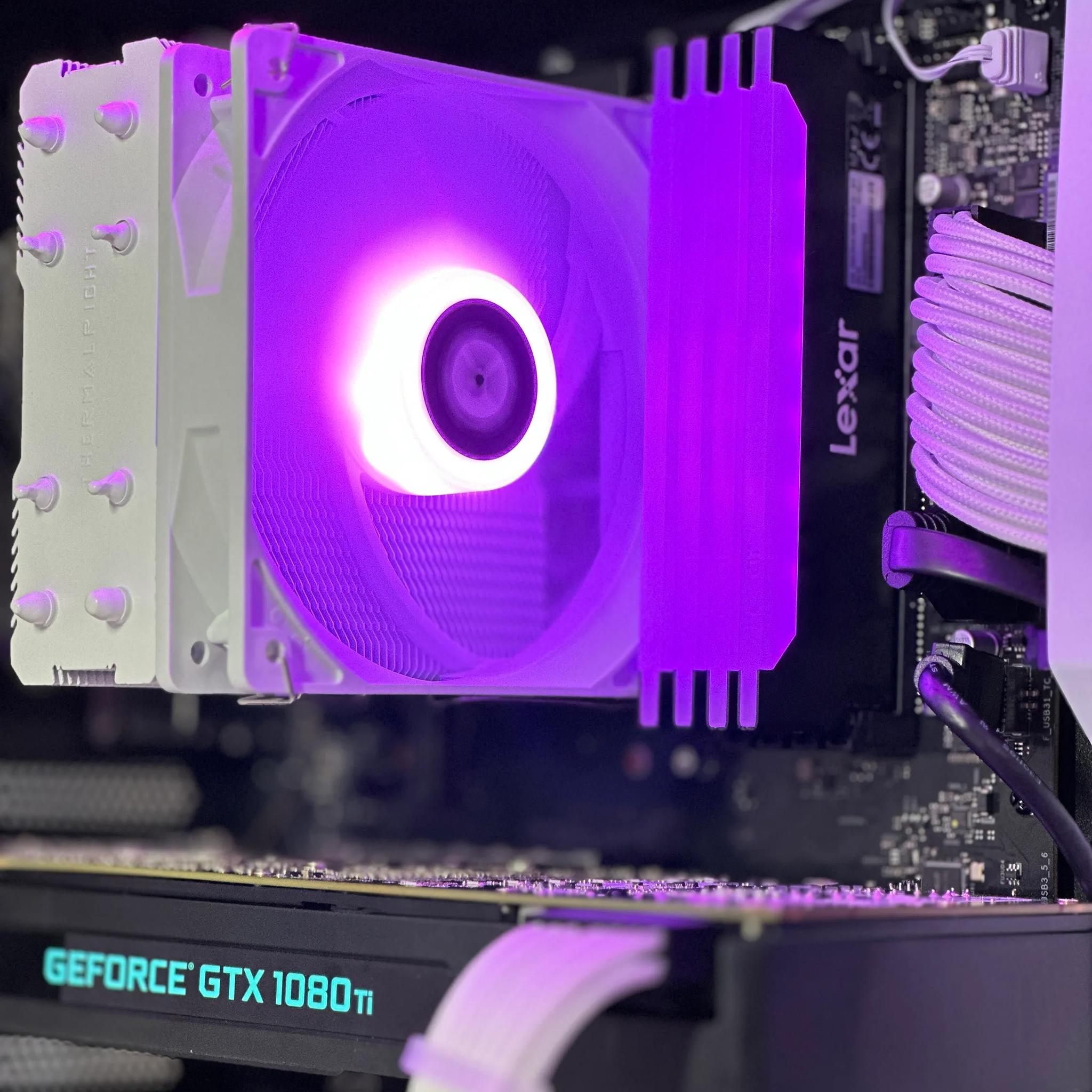 Intel i5 10400F/Nvidia GTX 1080ti Custom White RGB Gaming PC WIFI WIN11