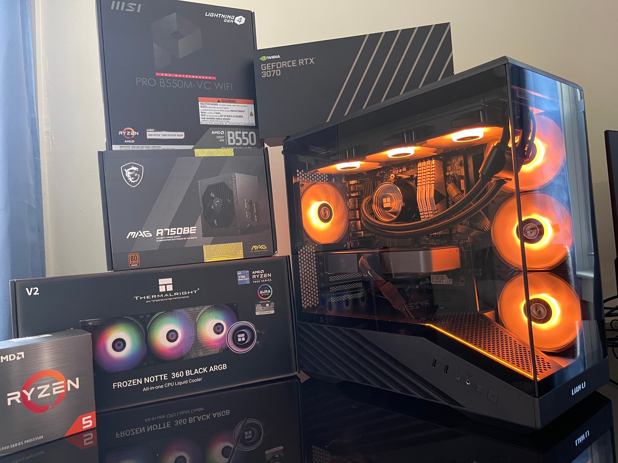 🔥1440p Beast / RTX 3070 FE/ R5 5600G/ 32GB RAM/ 1TB Storage/ liquid cooled🔥
