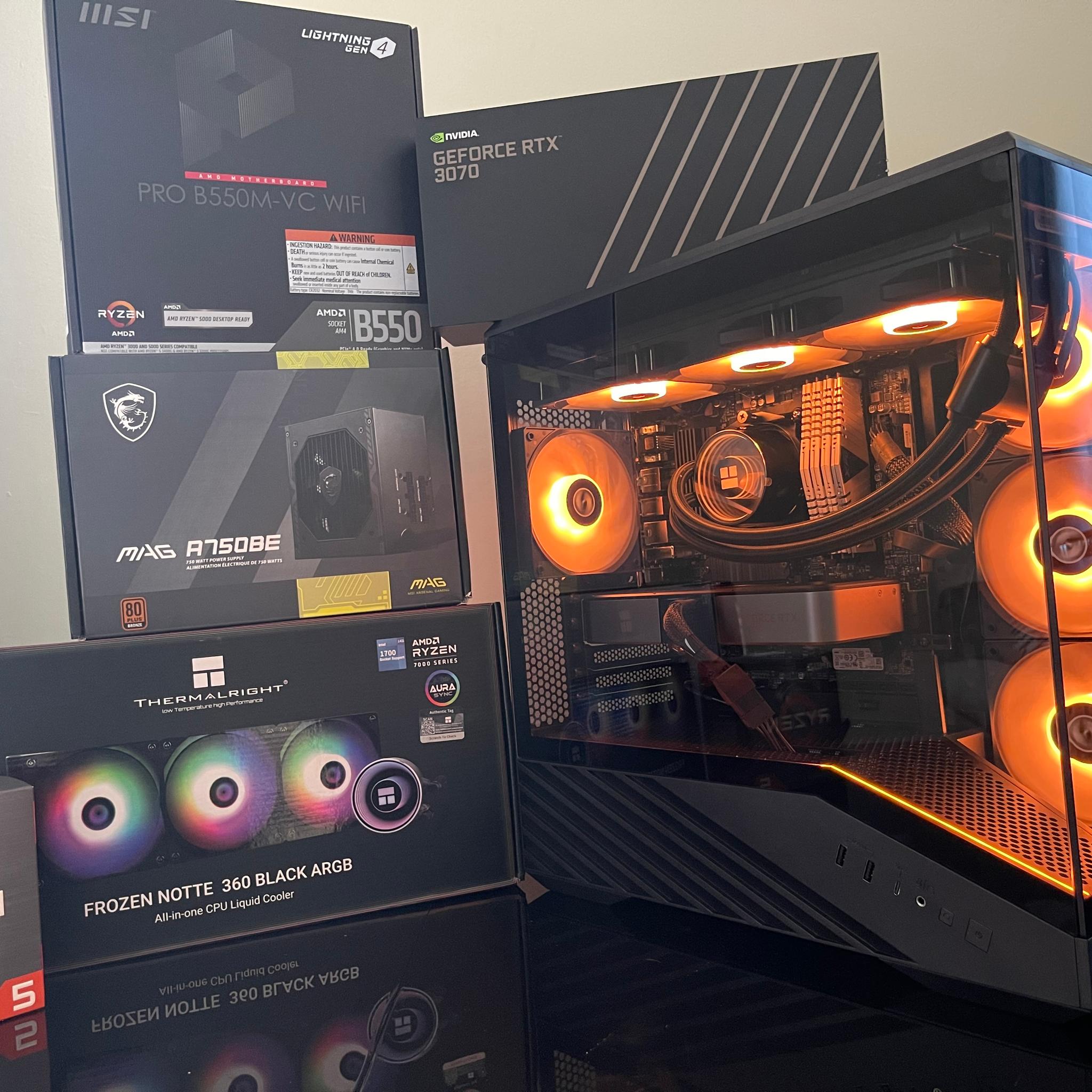 🔥1440p Beast / RTX 3070 FE/ R5 5600G/ 32GB RAM/ 1TB Storage/ liquid cooled🔥