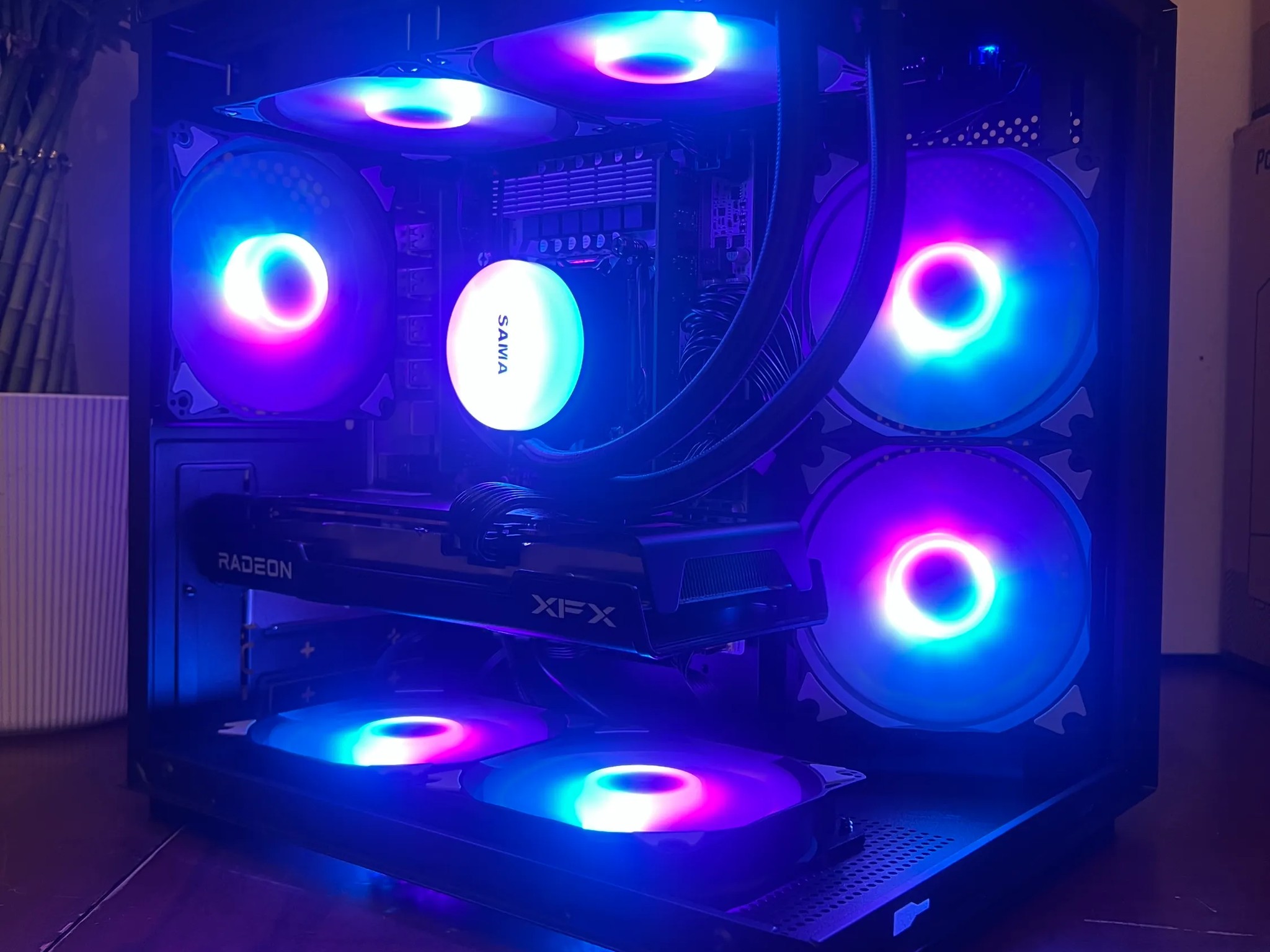 Water Cooled Intel 10 Core White Gaming PC RX 6600 8GB 1tb SSD 16GB RAM WIFi WINDOWS 11 Pro