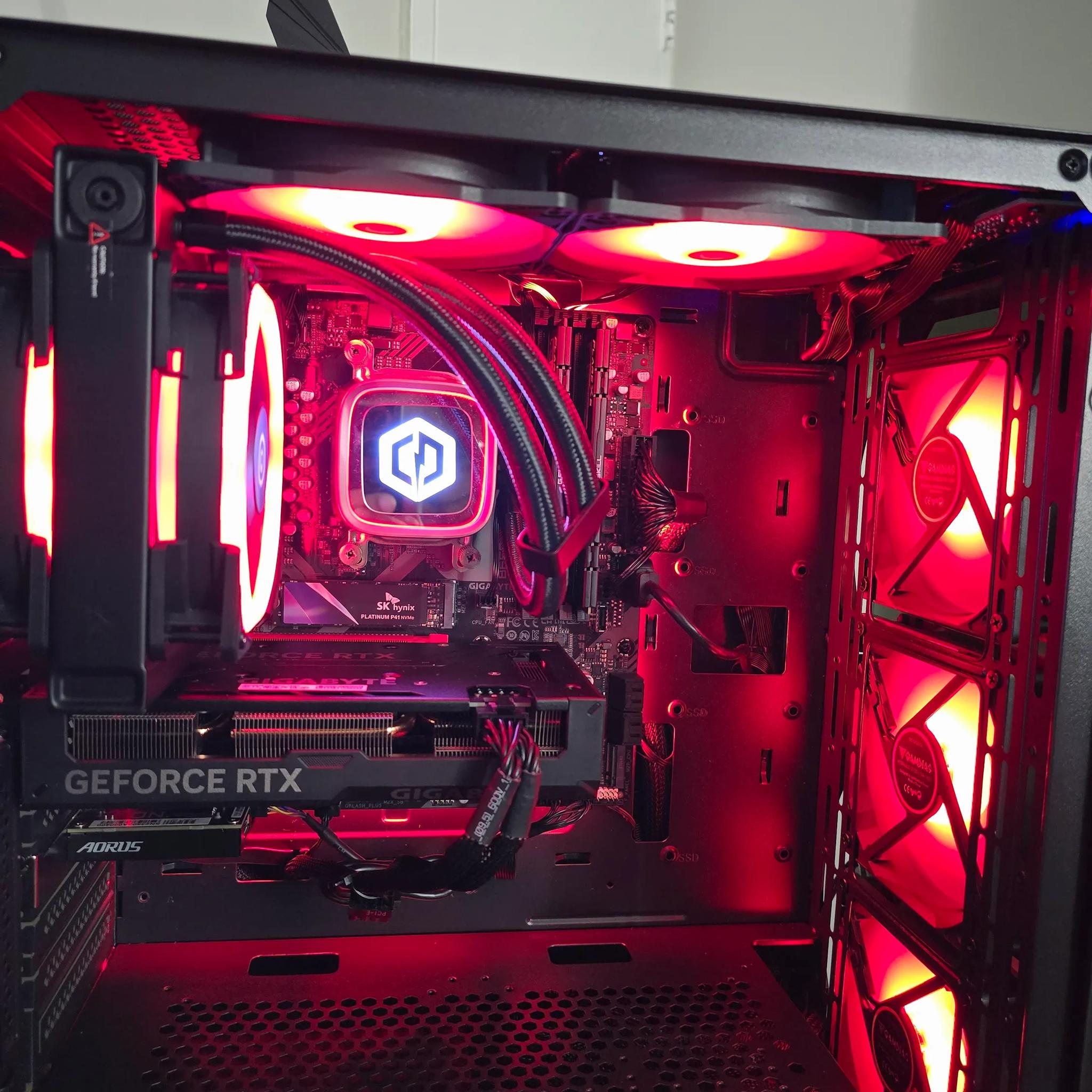 Ryzen 7 7700X, RTX 4060Ti 16GB, 32 GB DDR5-6000, 1TB SSD, 850W 80 plus ATX PSU, AIO CPU Cooled