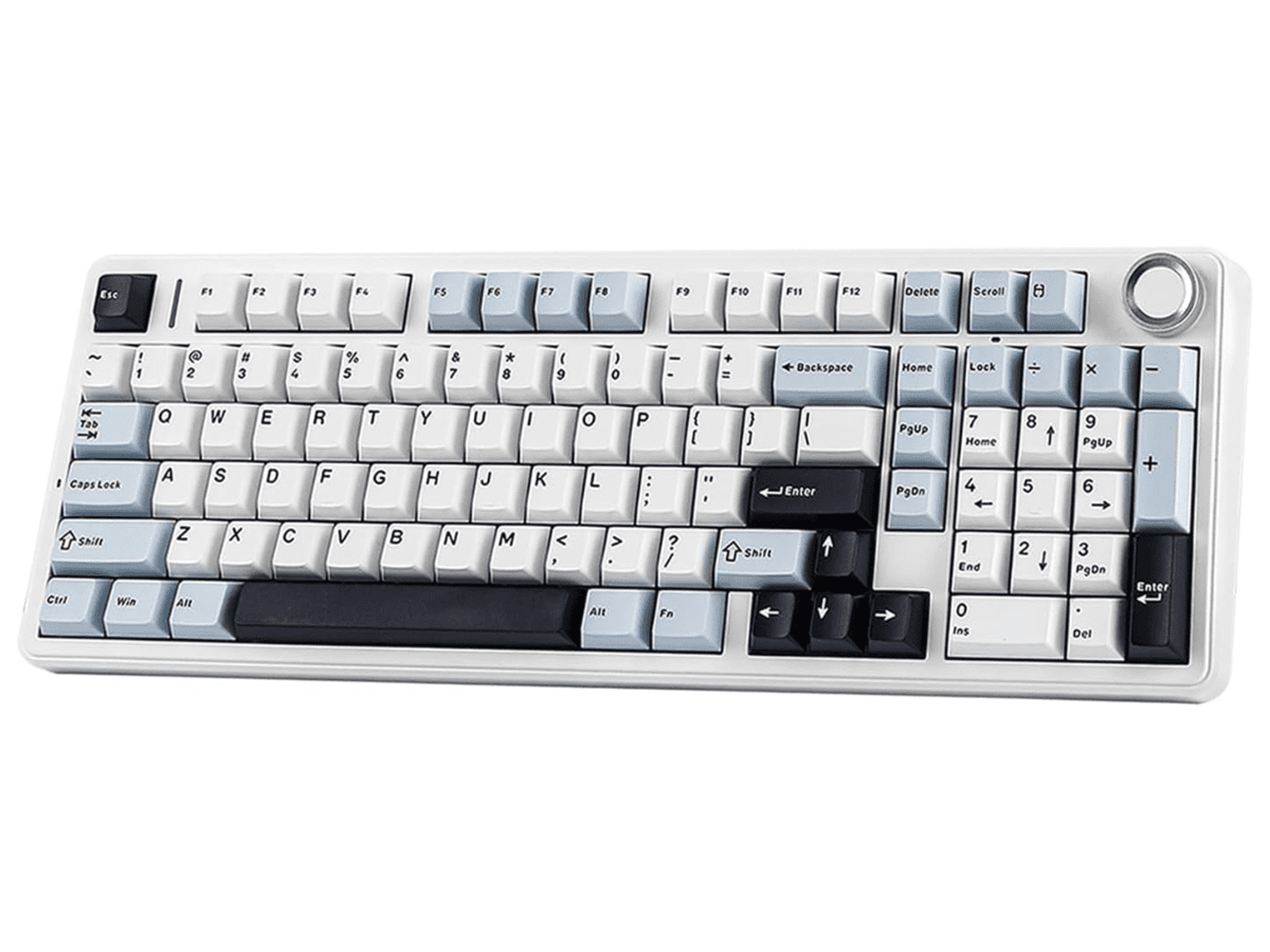 AULA F99 PRO (BRAND NEW) Blue White, Wireless Mechanical 95% LEOBOG Nimbus Switches w/ Knob