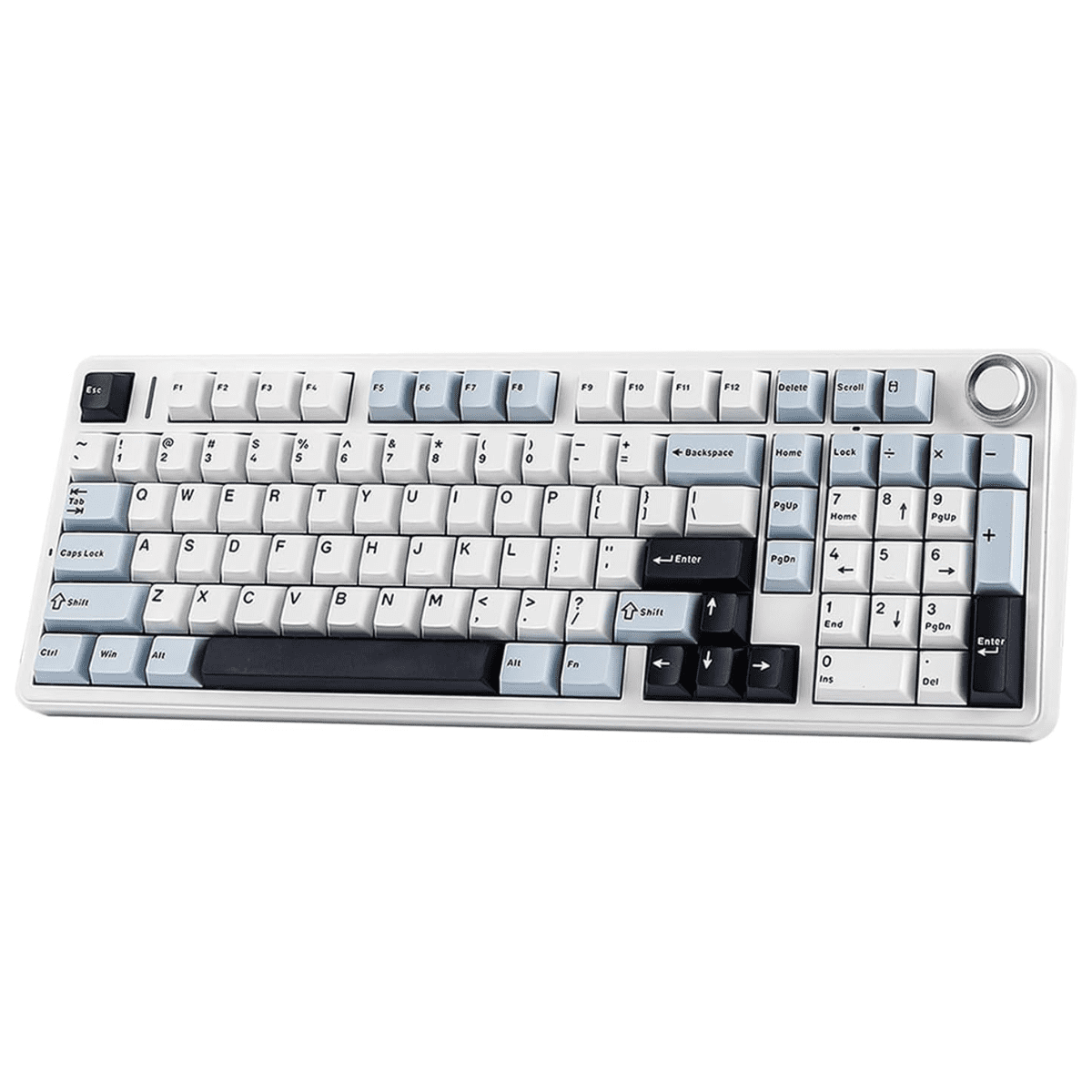 AULA F99 PRO (BRAND NEW) Blue White, Wireless Mechanical 95% LEOBOG Nimbus Switches w/ Knob