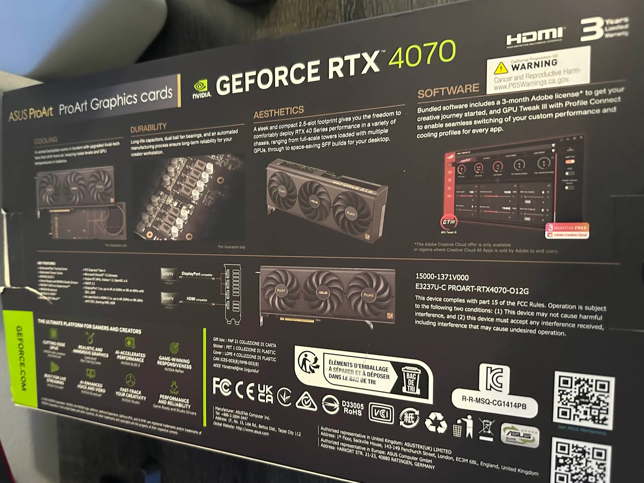 RTX 4070: ASUS Proart OC
