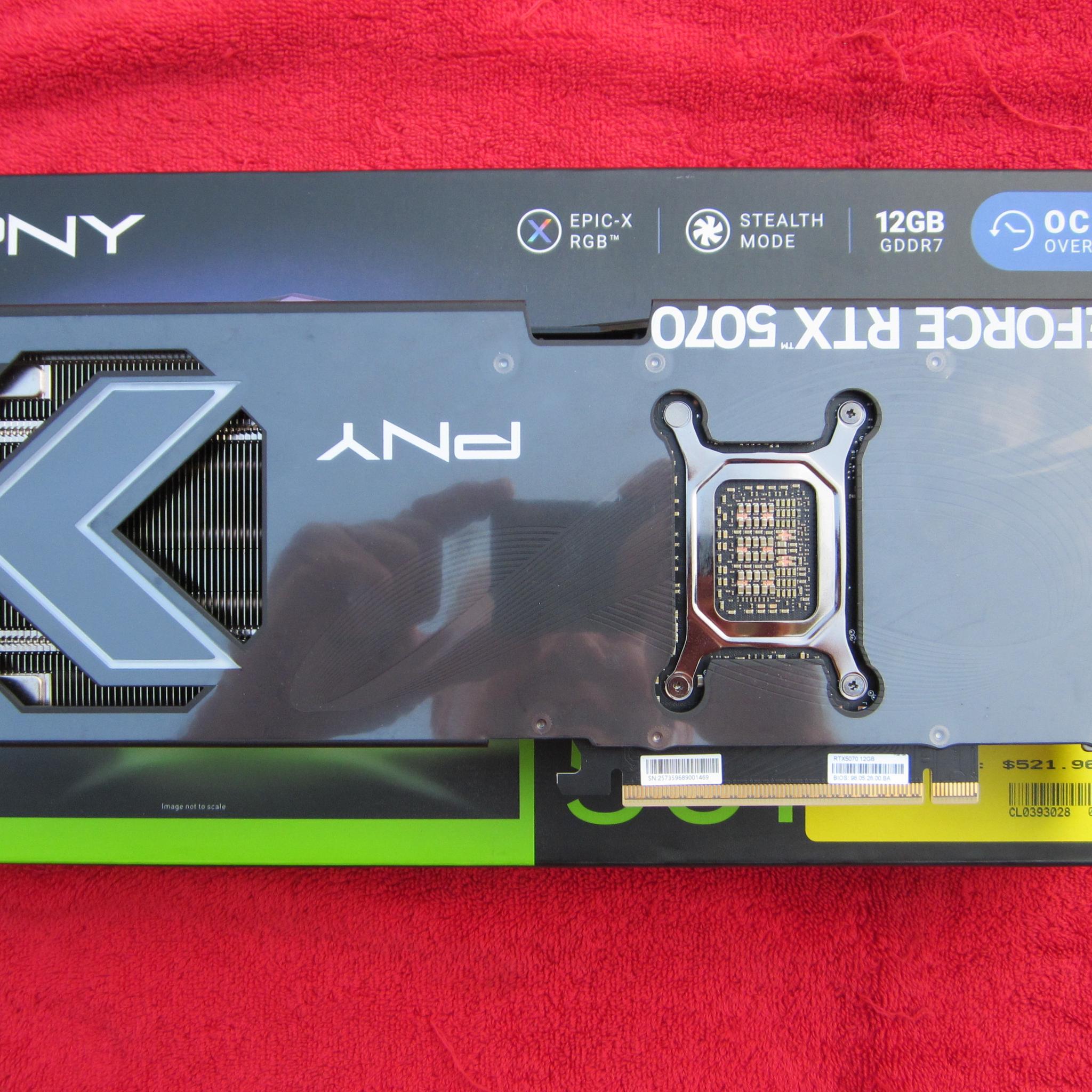 New Open Box! PNY RTX 5070 12Gb ARGB EPIC-X Overclocked